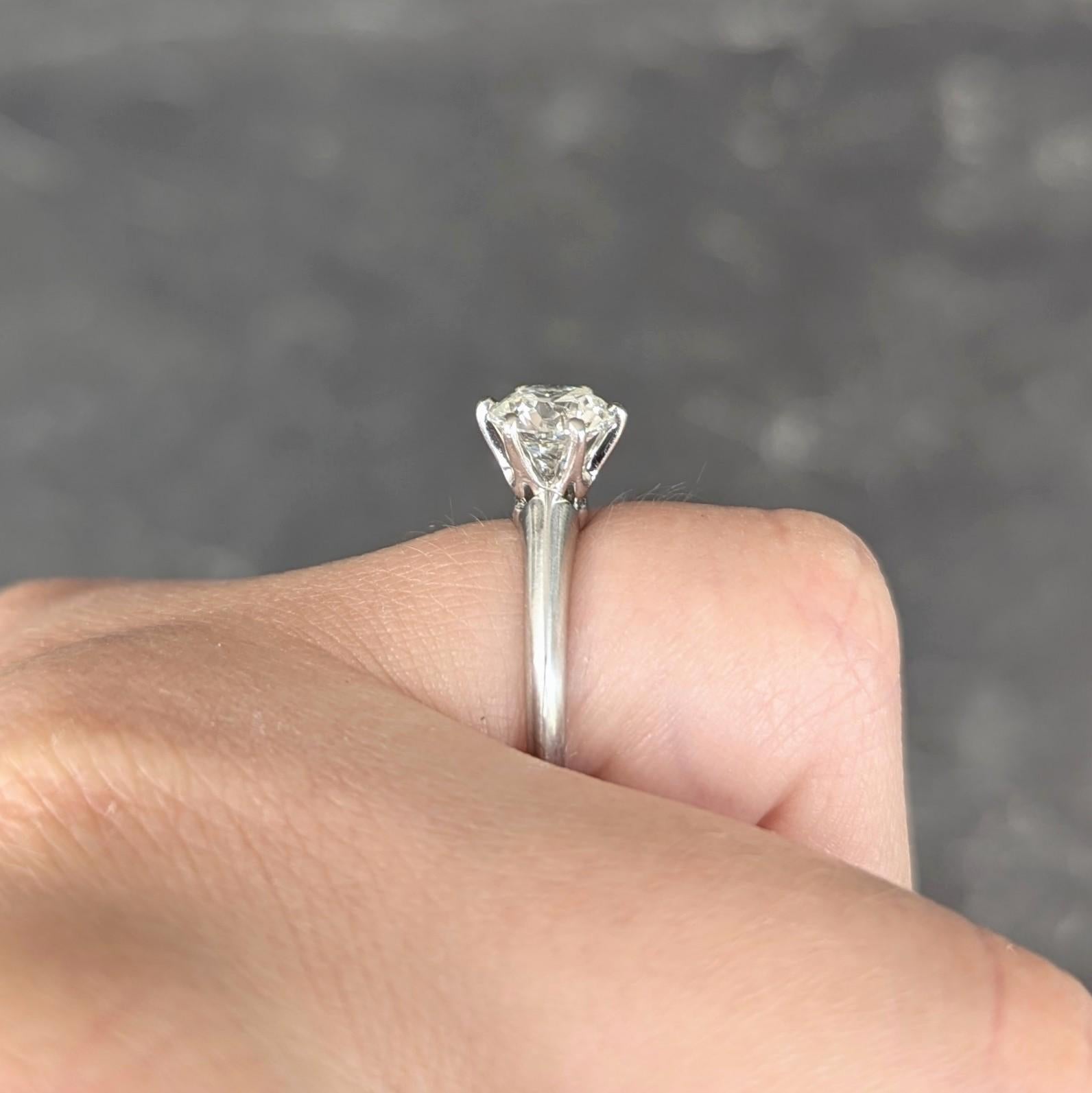 Tiffany & Co. 1.11 Carat Round Diamond Platinum Solitaire Engagement Ring GIA