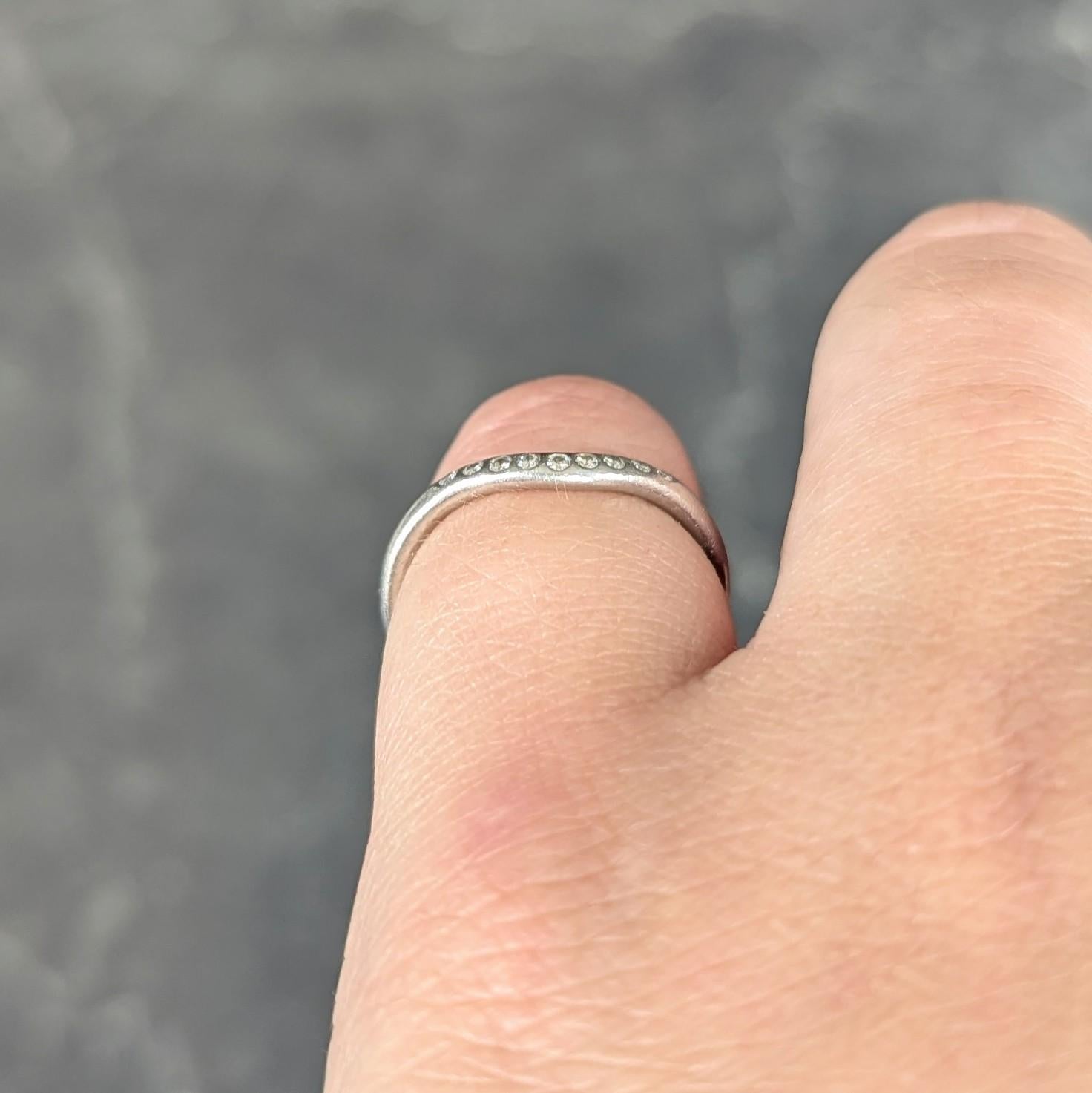 Elsa Peretti Tiffany & Co. Diamond Platinum Vintage Contour Wedding Band Ring