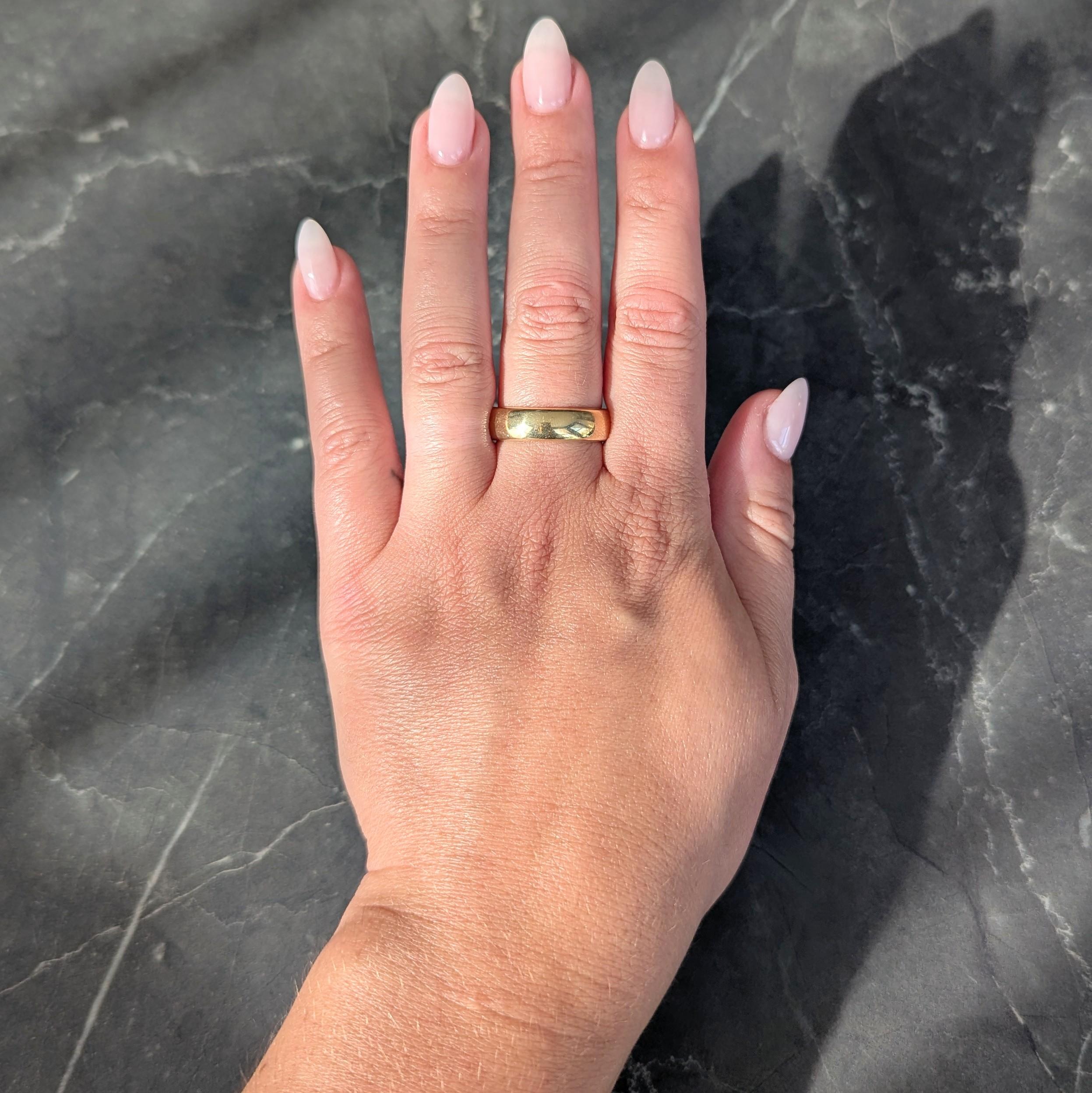 Tiffany & Co. 1999 18 Karat Yellow Gold Vintage Wedding Band Ring