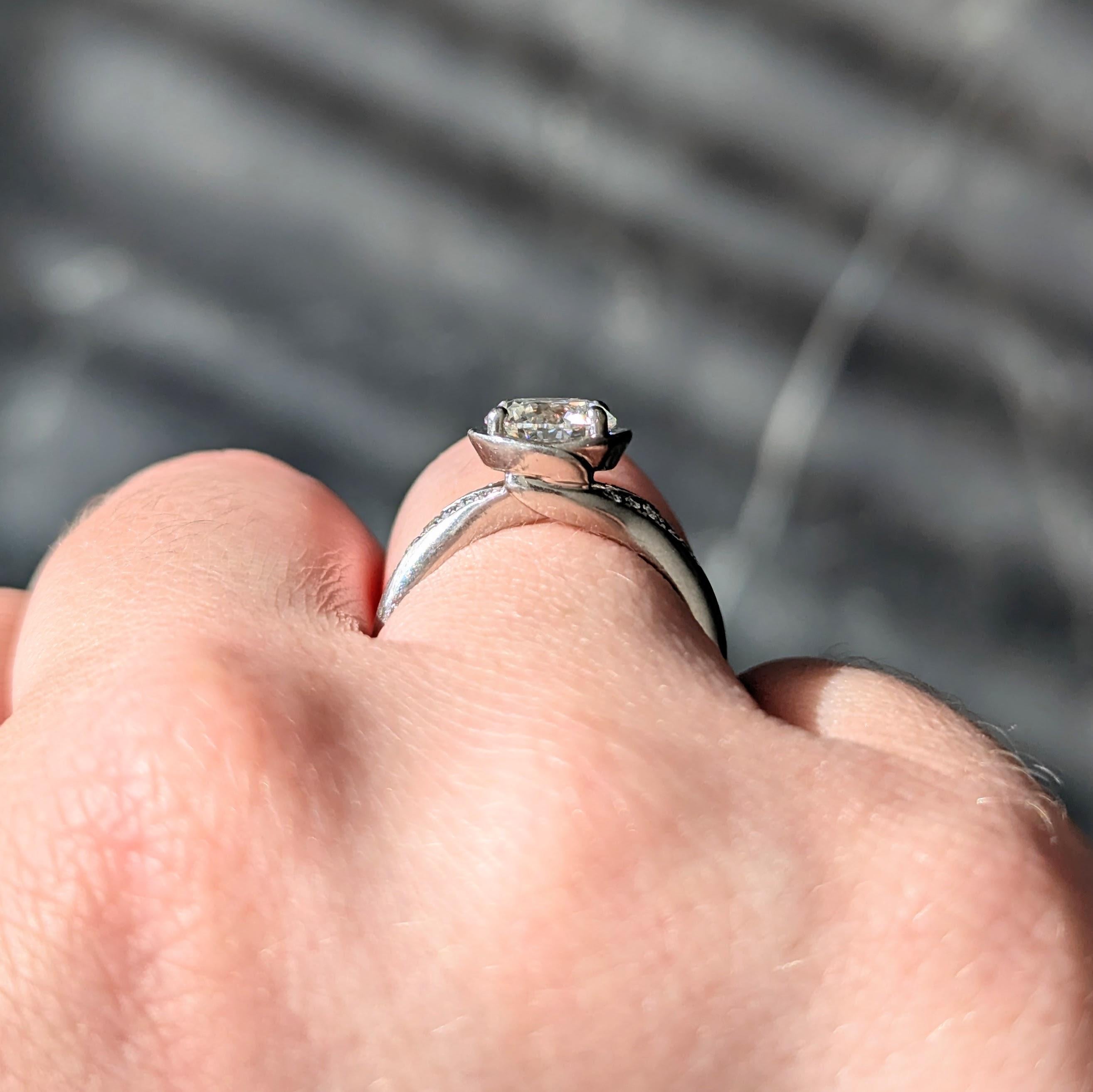 Bulgari 1.71 CTW Round Brilliant Diamond Platinum Swirling Engagement Ring GIA