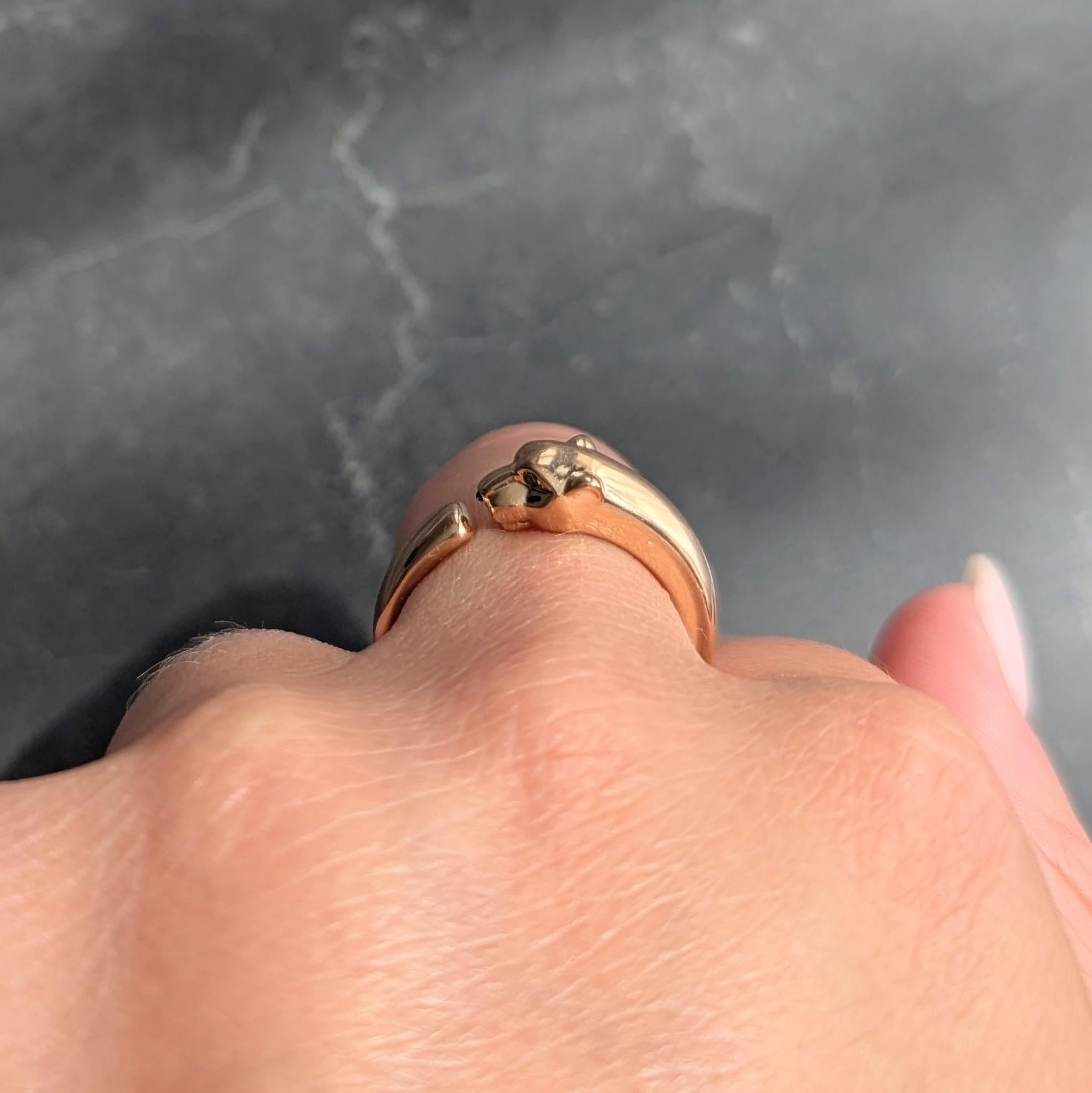 Cartier Contemporary Onyx Tsavorite 18K Gold Pantheré de Cartier Cuff Ring