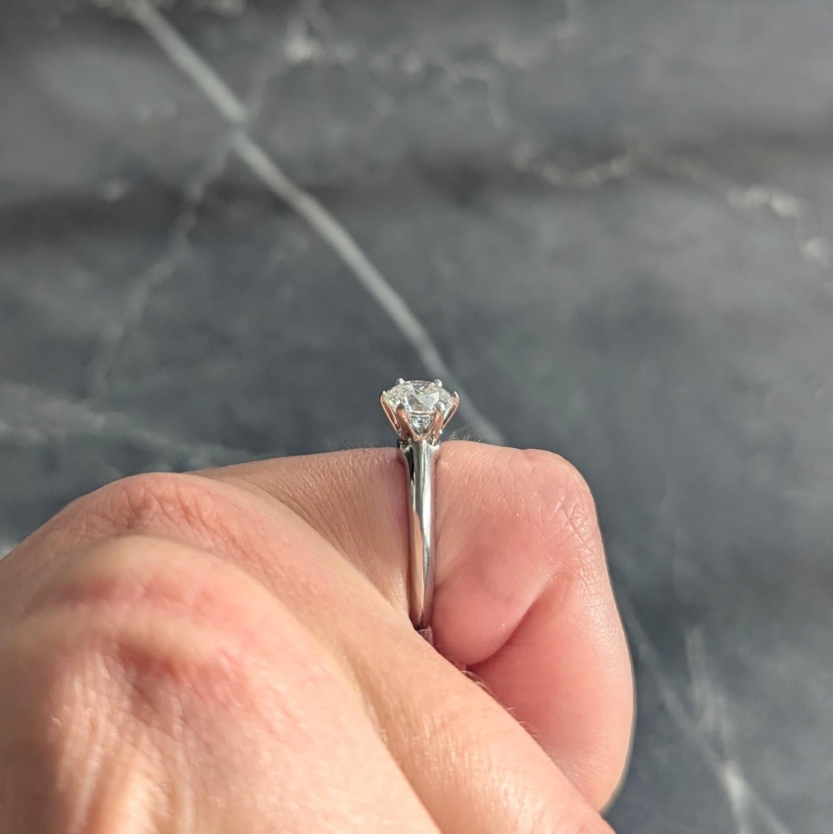 Tiffany & Co. Contemporary 1.13 CTW Diamond Platinum Solitaire Engagement Ring