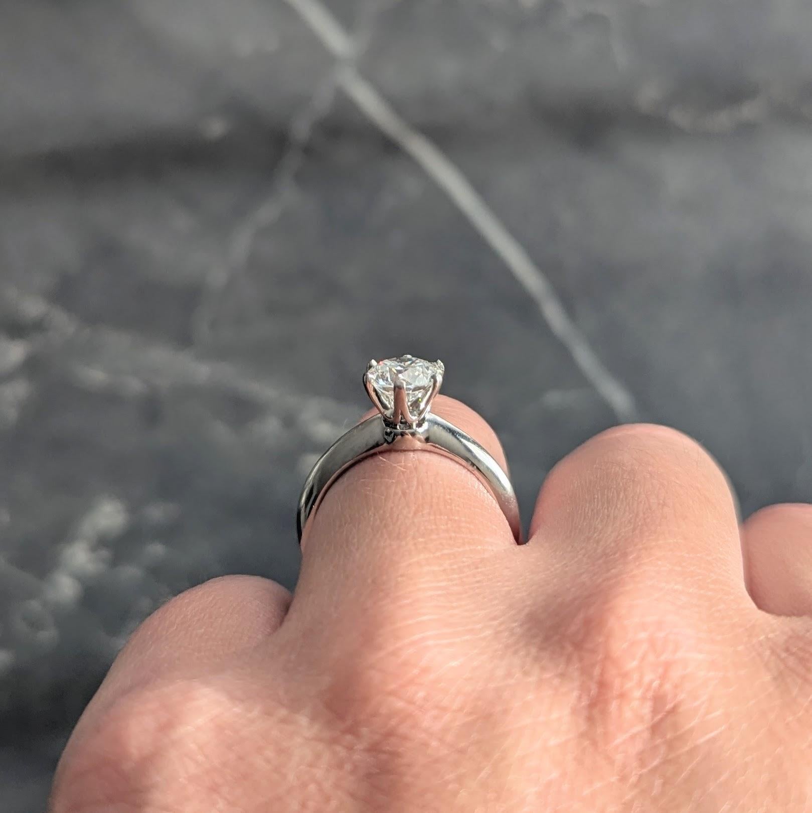 Tiffany & Co. Contemporary 1.13 CTW Diamond Platinum Solitaire Engagement Ring