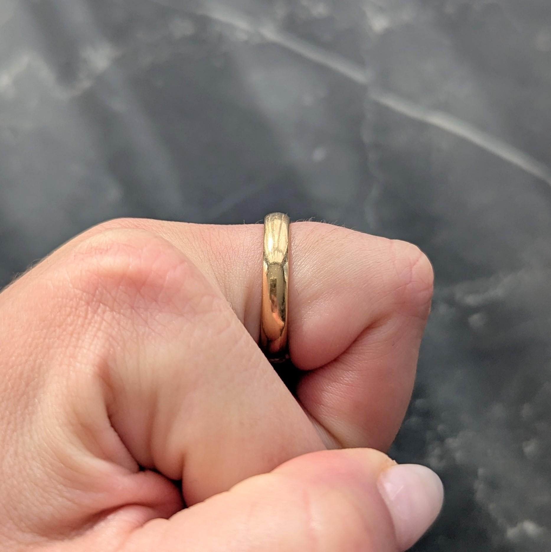 Victorian 18 Karat Yellow Gold Antique Unisex Wedding Band Ring