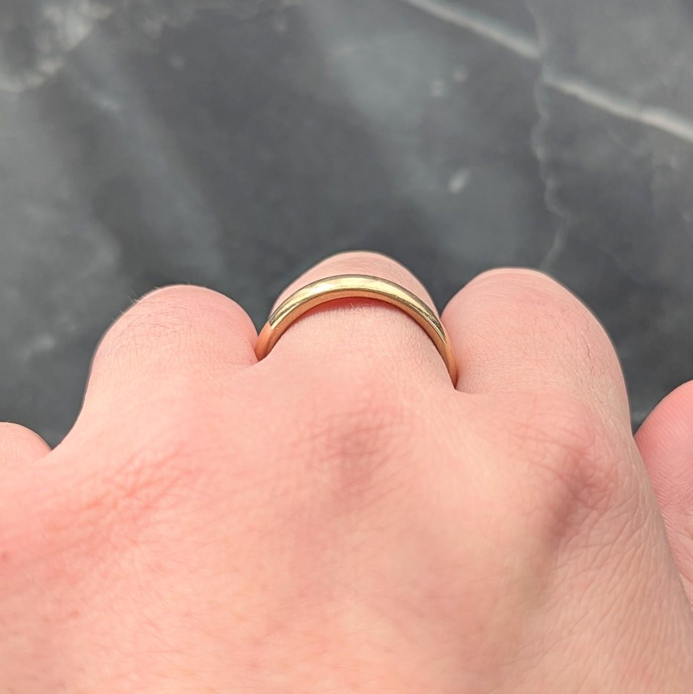 Victorian 18 Karat Yellow Gold Antique Unisex Wedding Band Ring