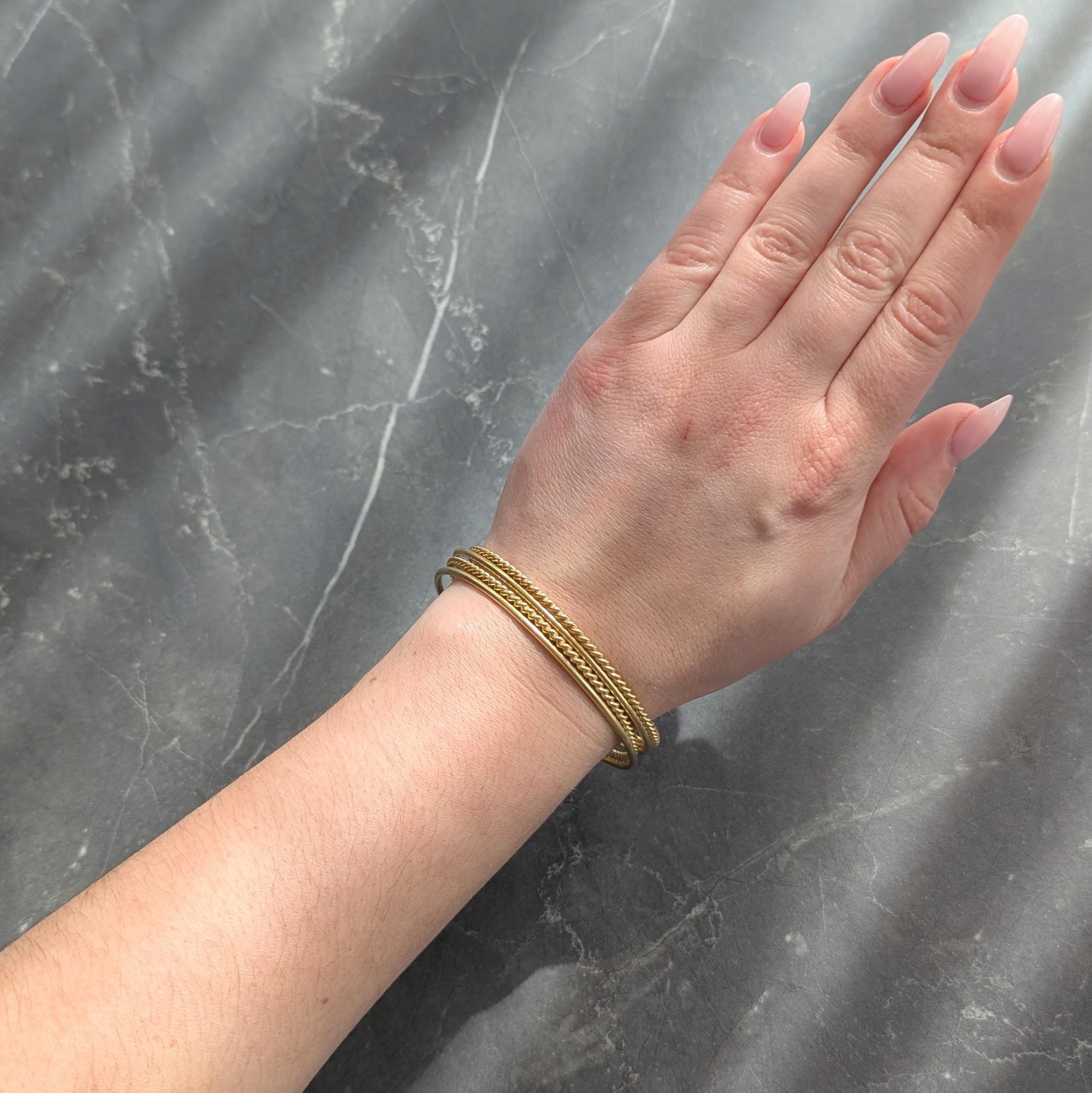 Tiffany & Co. 2000's 18 Karat Yellow Gold Set Of Bangle Bracelets