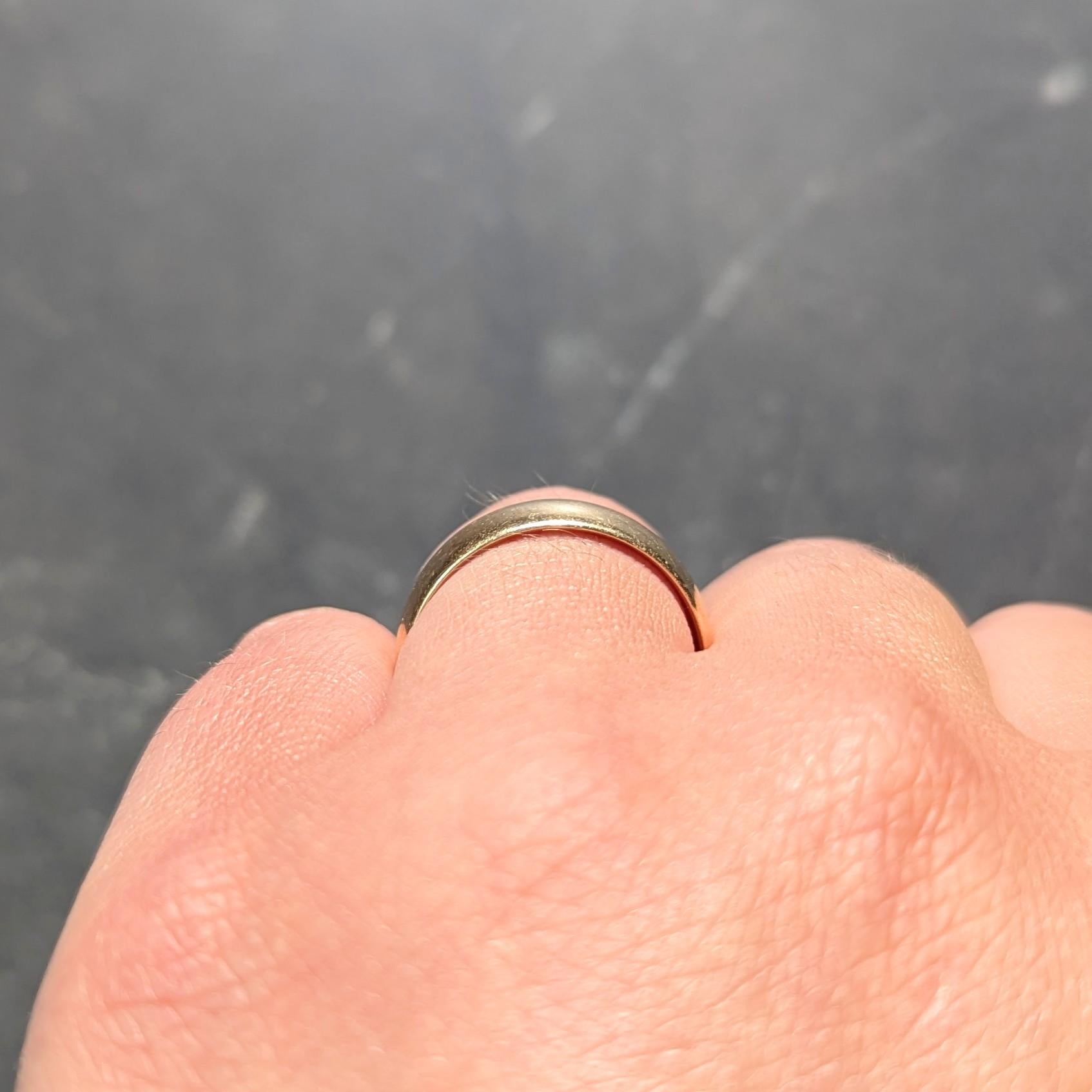 Victorian 18 Karat Yellow Gold Antique Wide Cigar Wedding Band Ring