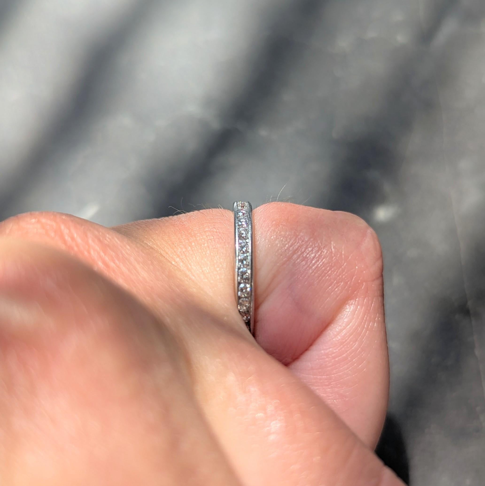 Tiffany & Co. Contemporary 0.90 CTW Diamond Platinum Eternity Channel Band Ring