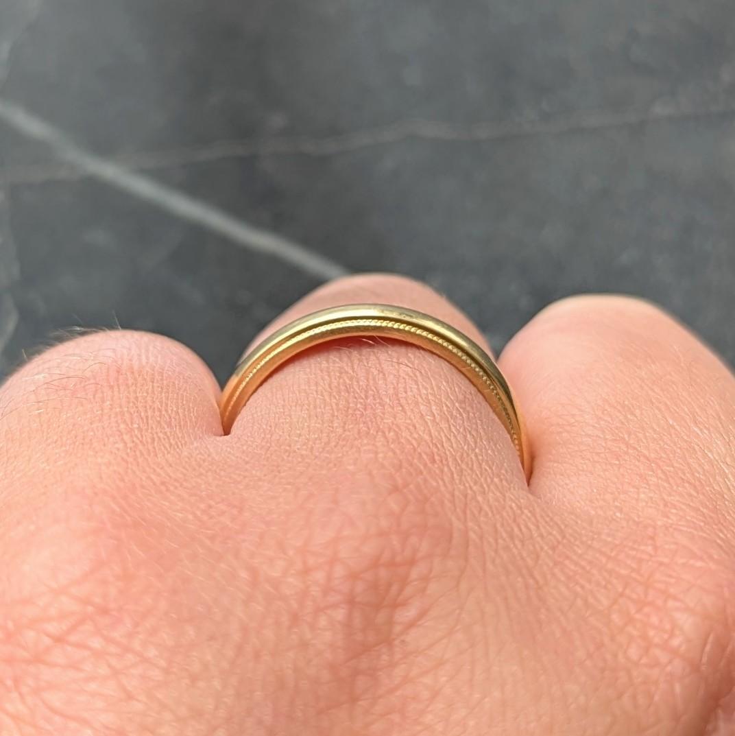 Tiffany & Co. 1990's 18 Karat Yellow Gold Vintage Wedding Band Ring