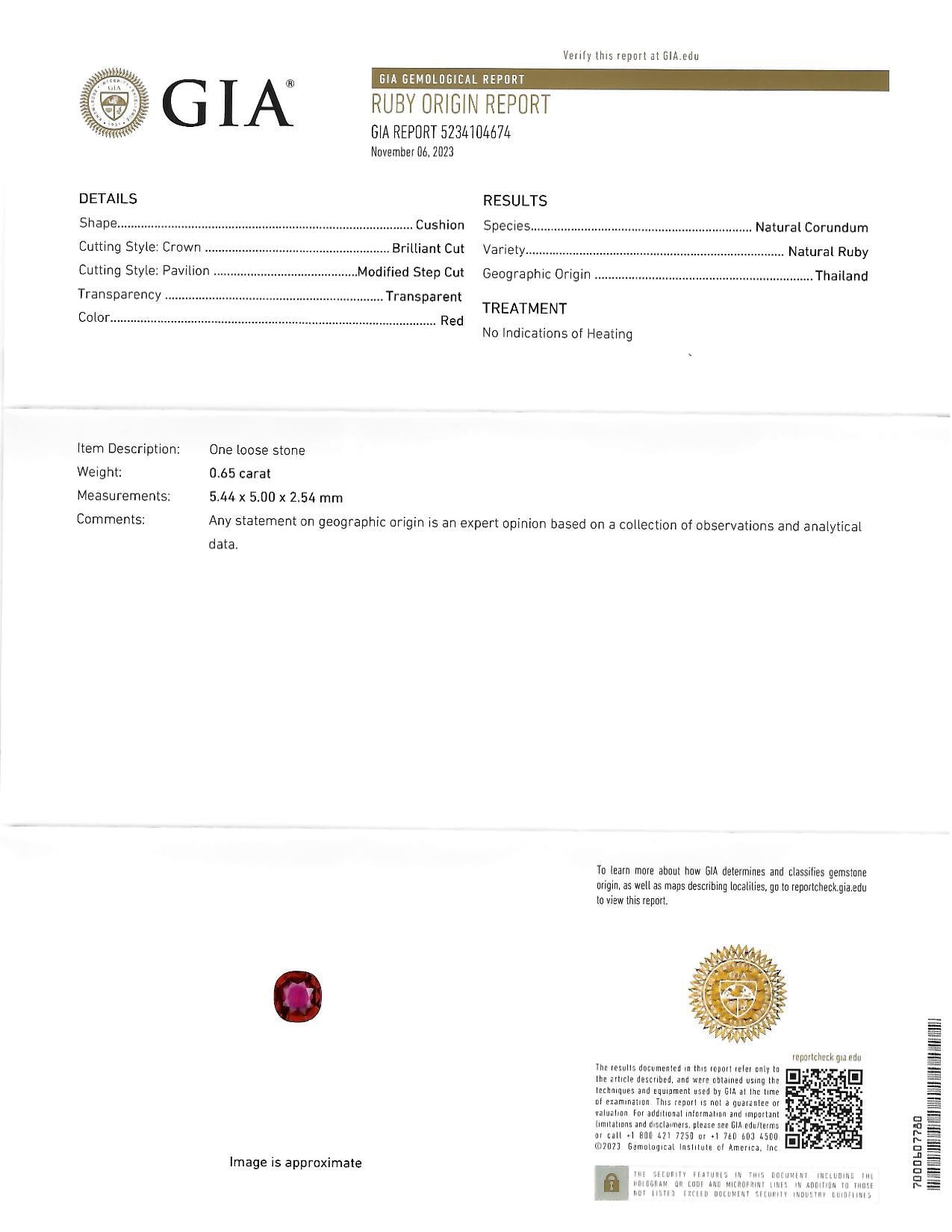 Victorian 1.57 CTW No Heat Ruby Diamond 14 Karat Yellow Gold Antique Cluster Ring GIA Wilson's Estate Jewelry