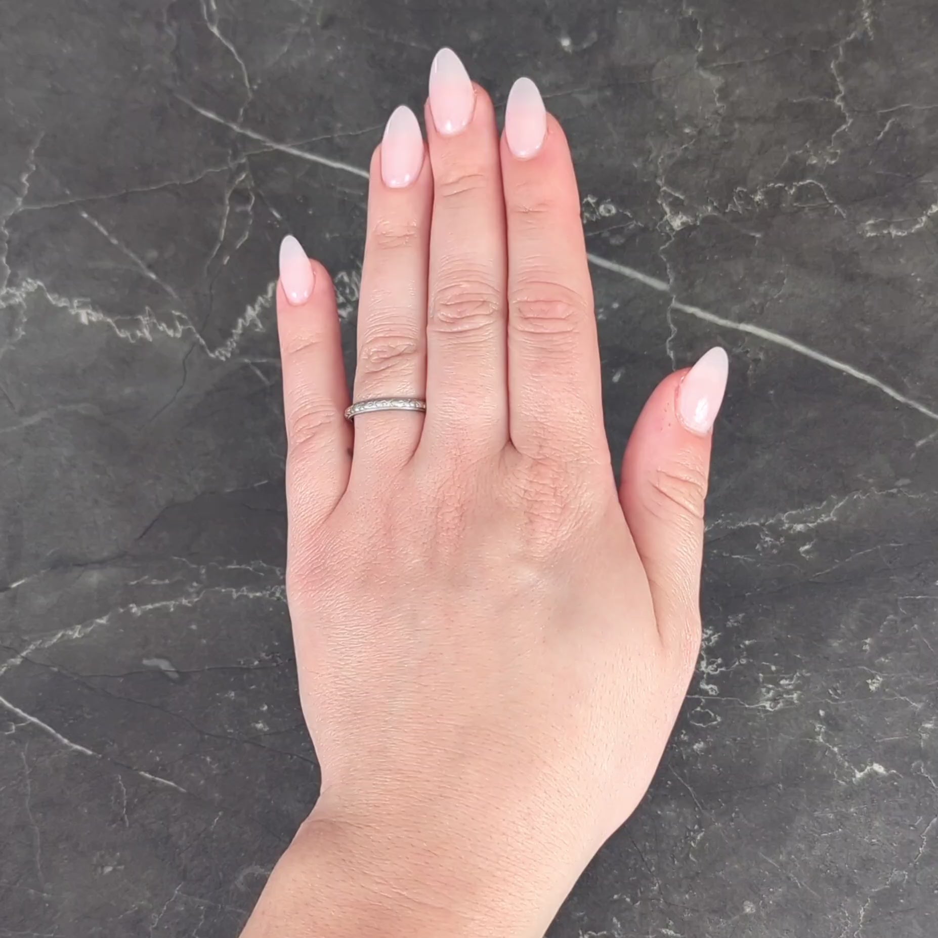 Art Deco Platinum Vintage Orange Blossom Wedding Band Ring