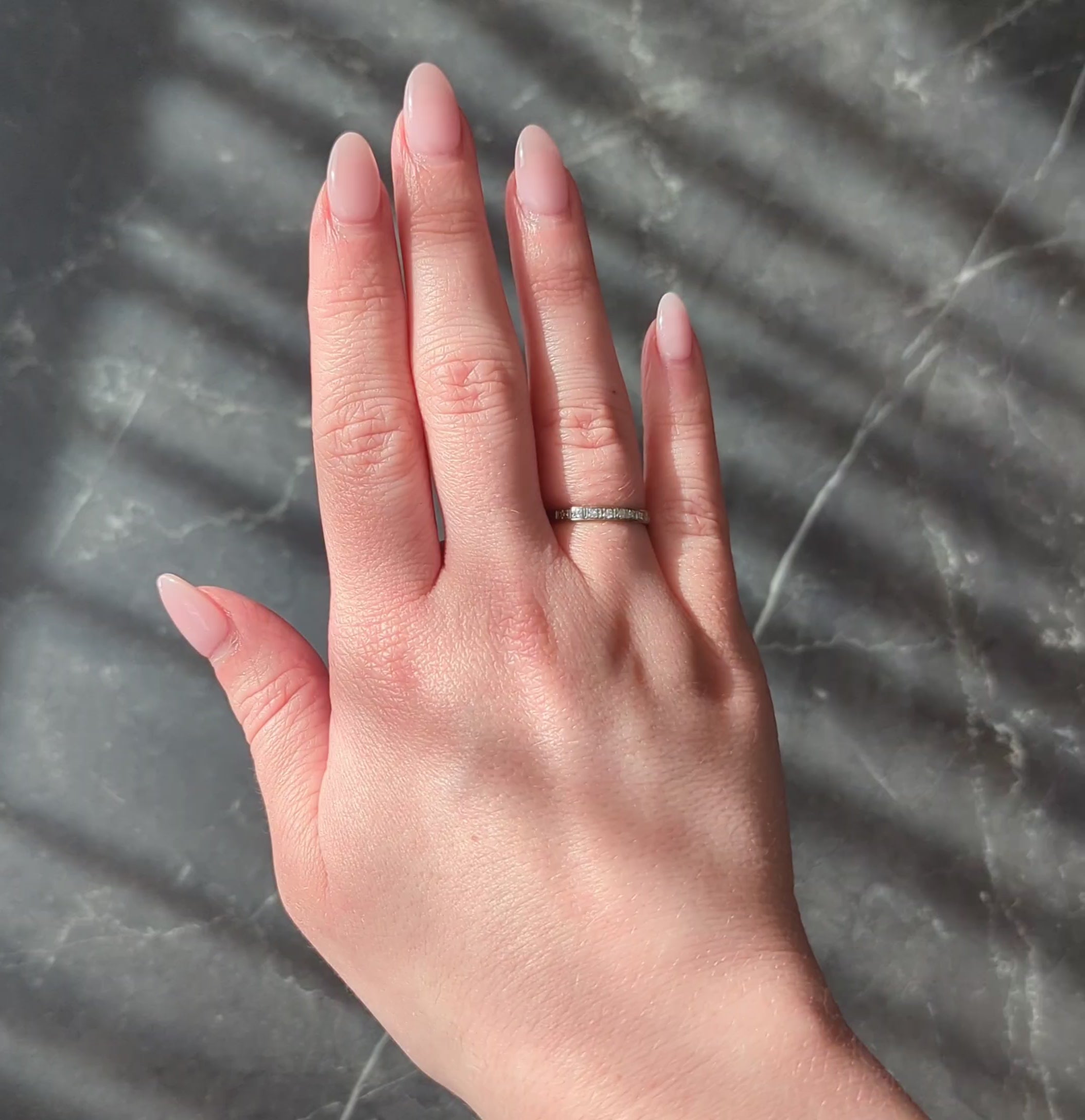 Art Deco Diamond 18 Karat Gold Vintage Wheat Orange Blossom Wedding Band Ring