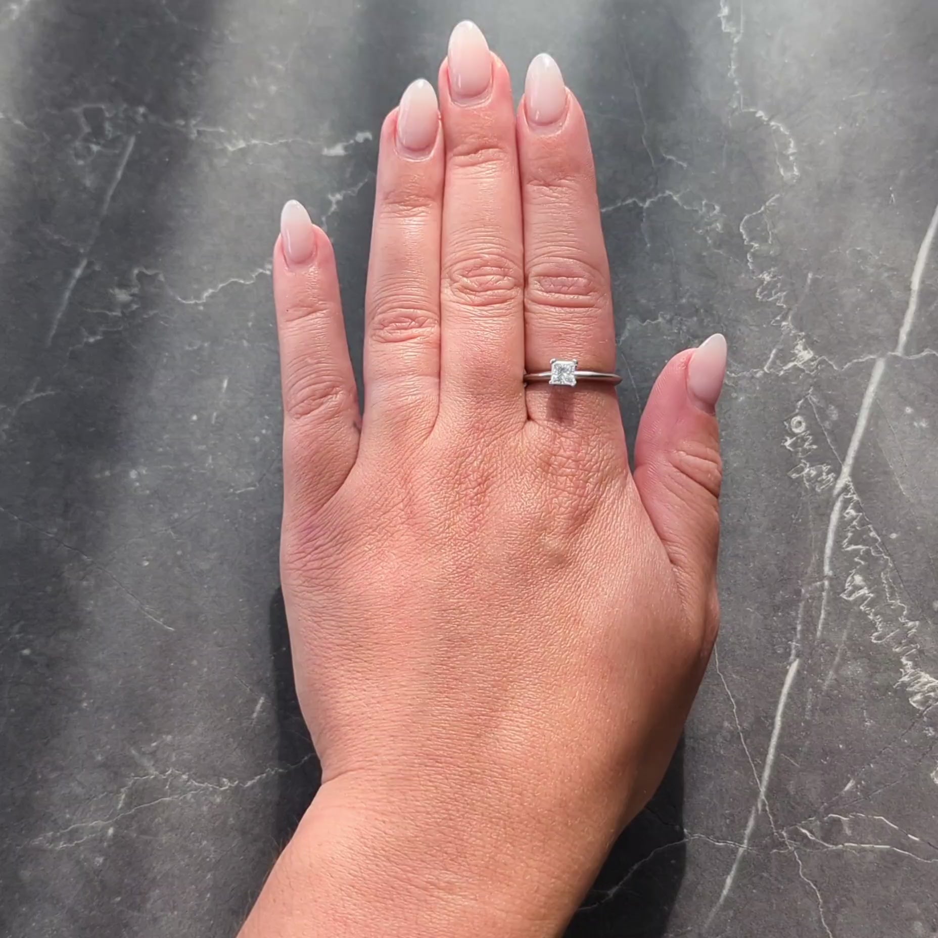 2000's Tiffany & Co. 0.53 CTW Princess Cut Diamond Platinum Engagement Ring