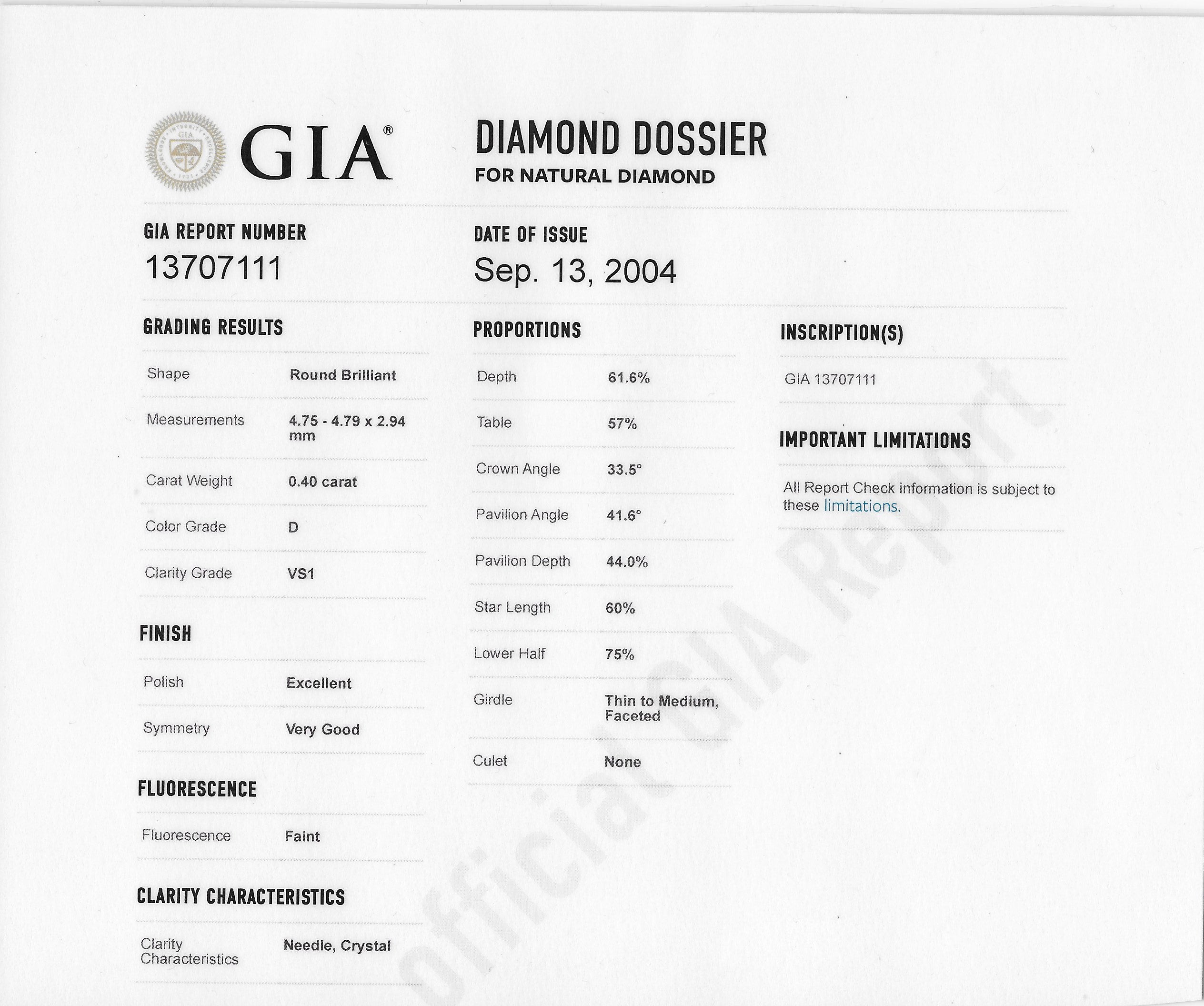 Cartier French Contemporary 0.42 CTW Transitional Cut Diamond Platinum Engagement Ring GIA Wilson's Estate Jewelry