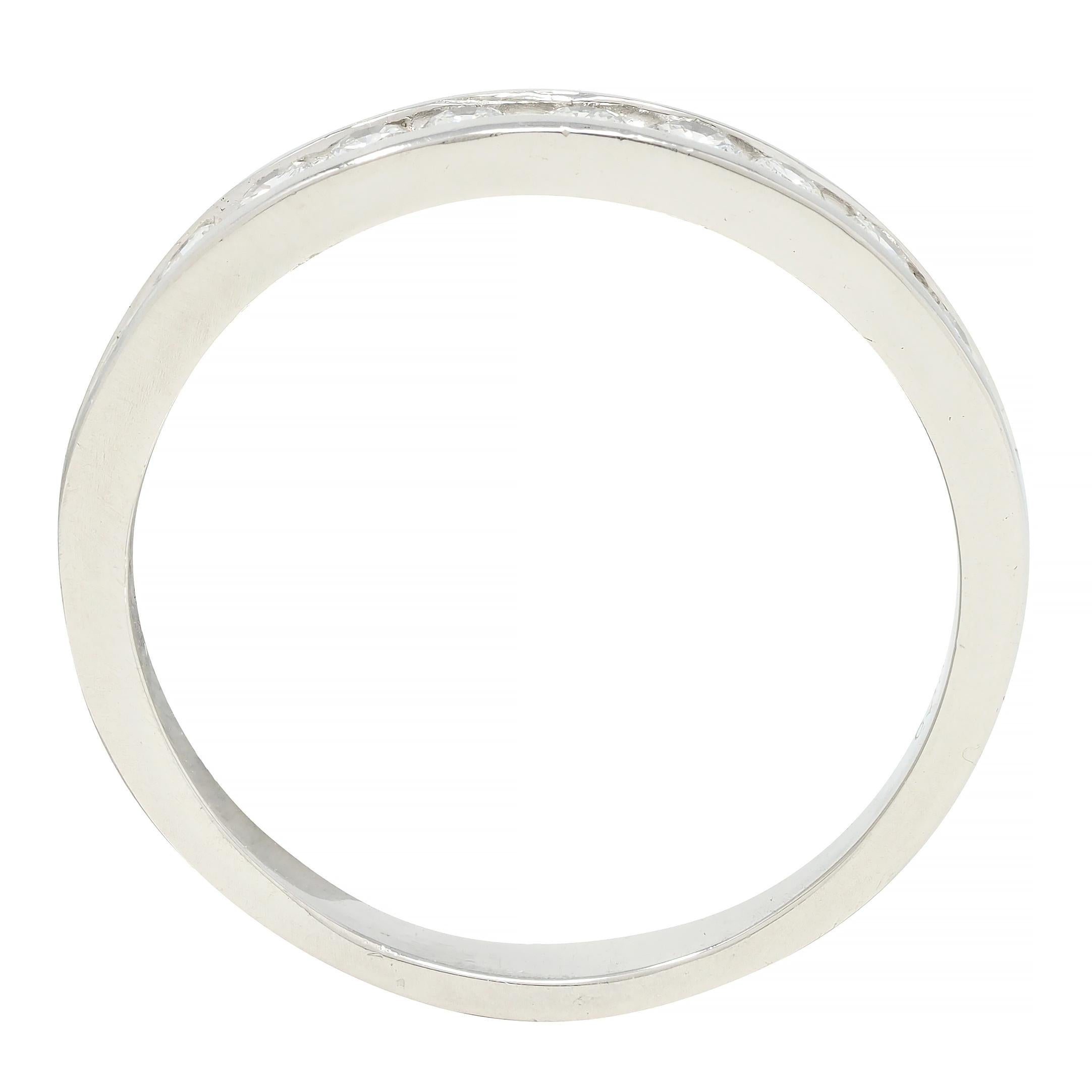 Contemporary 0.46 CTW Diamond Platinum Channel Band Ring