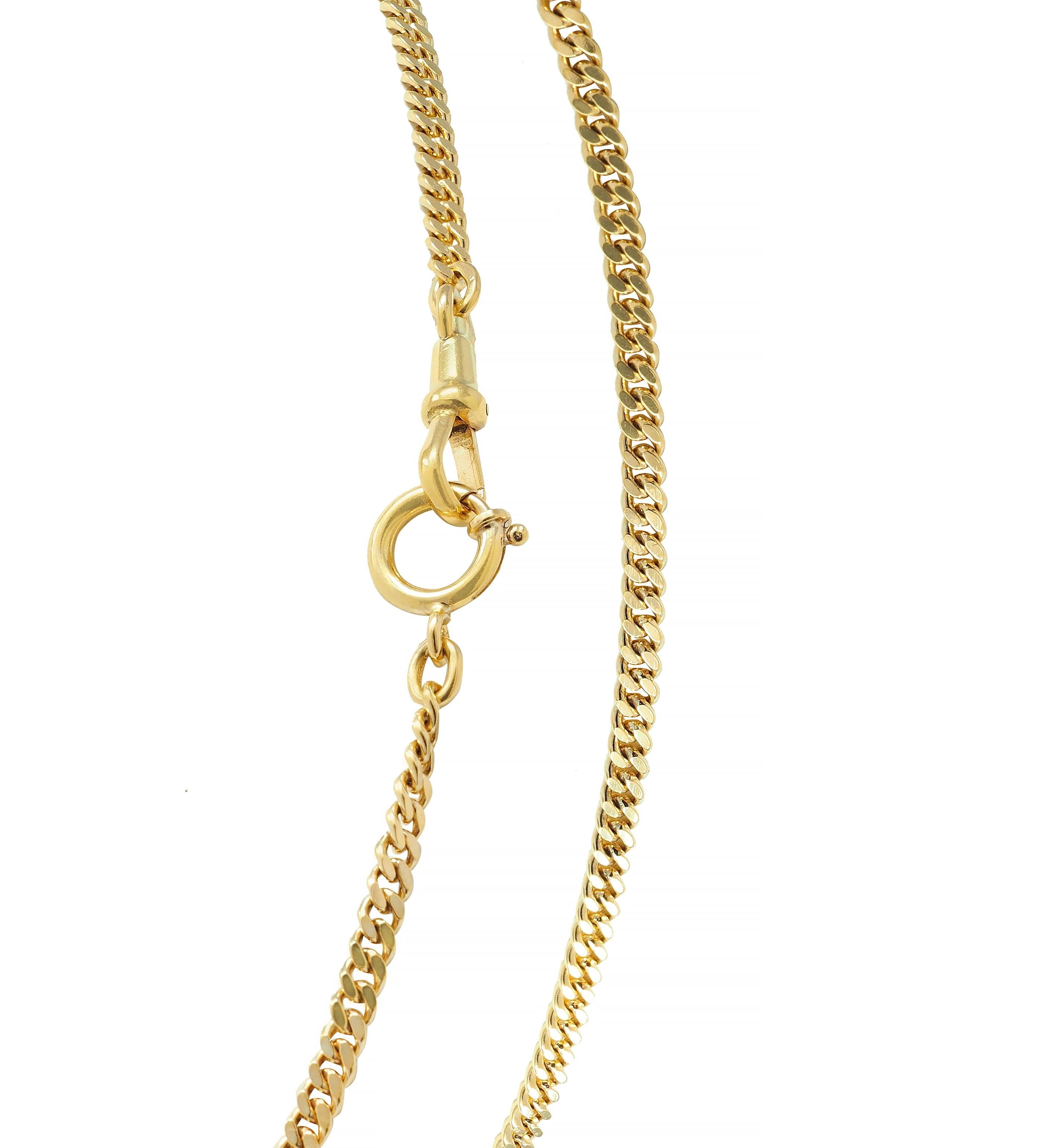 Vintage 18 Karat Yellow Gold Curb Link Chain Necklace