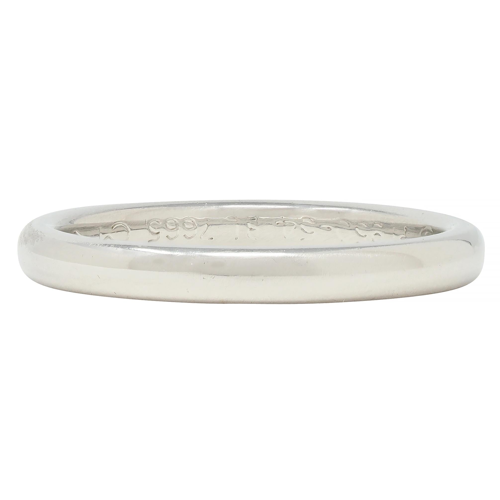 Van Cleef & Arpels Contemporary Platinum Wedding Stacking Band Ring