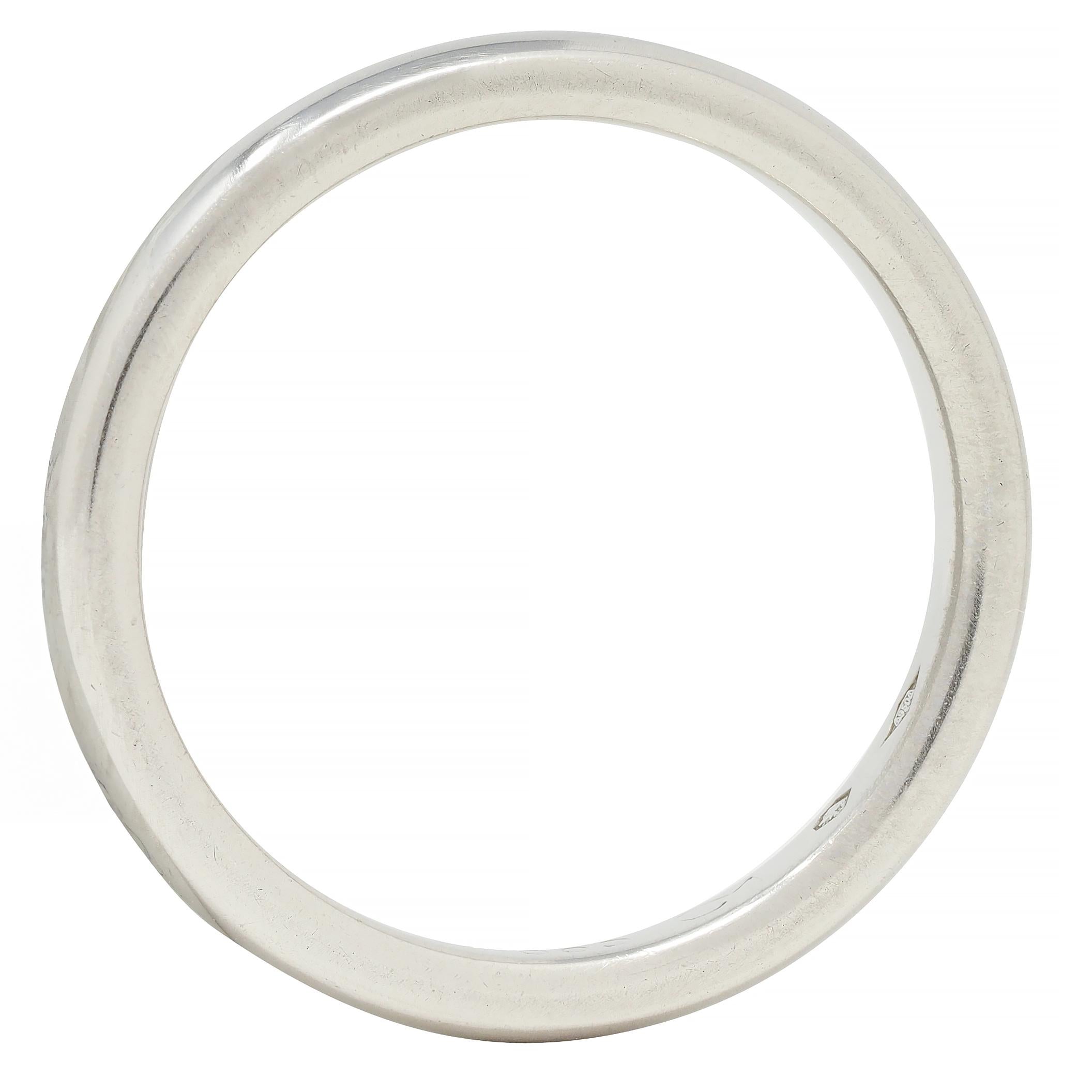 Van Cleef & Arpels Contemporary Platinum Wedding Stacking Band Ring