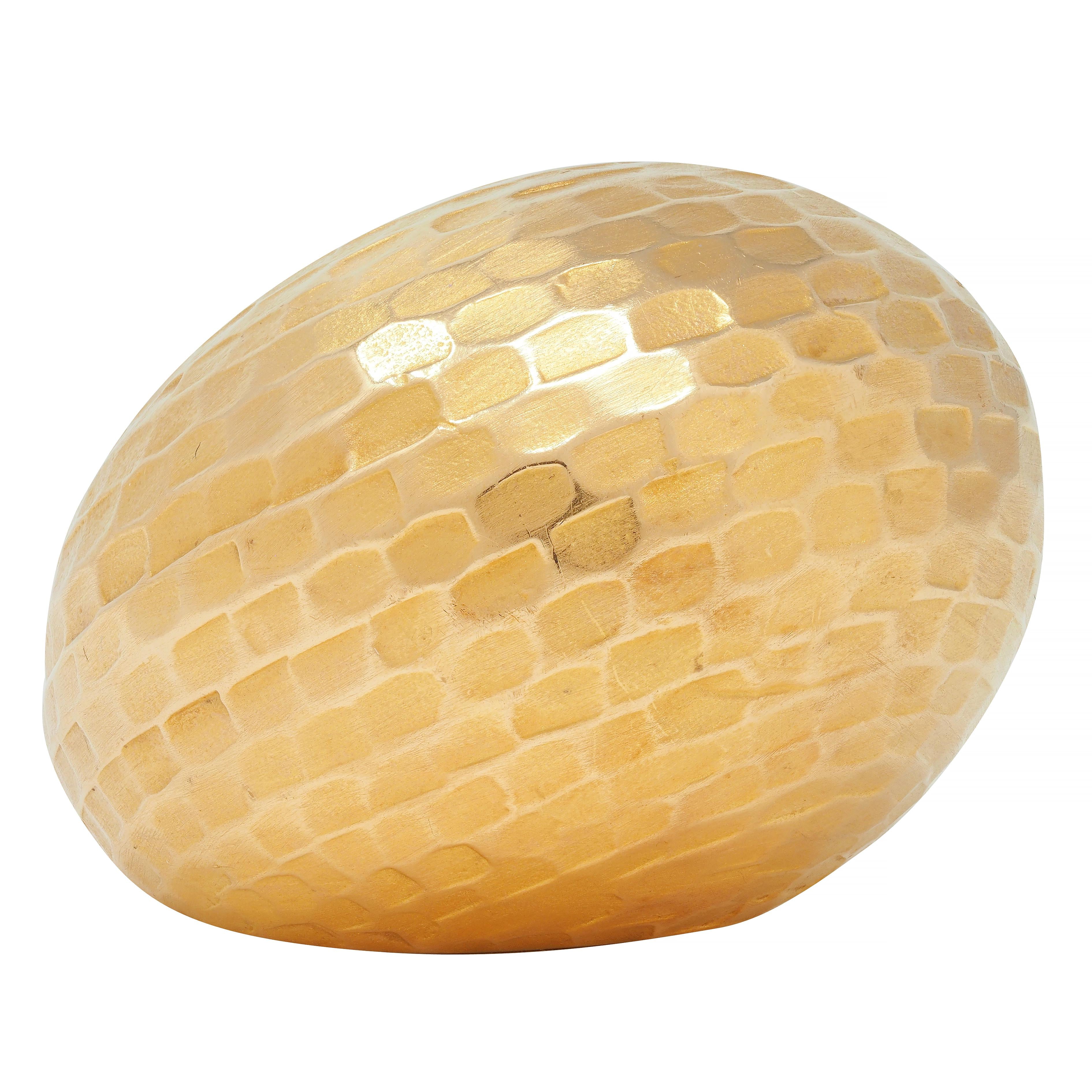 Pomellato 2005 18 Karat Yellow Gold Hammered Duna Cocktail Ring