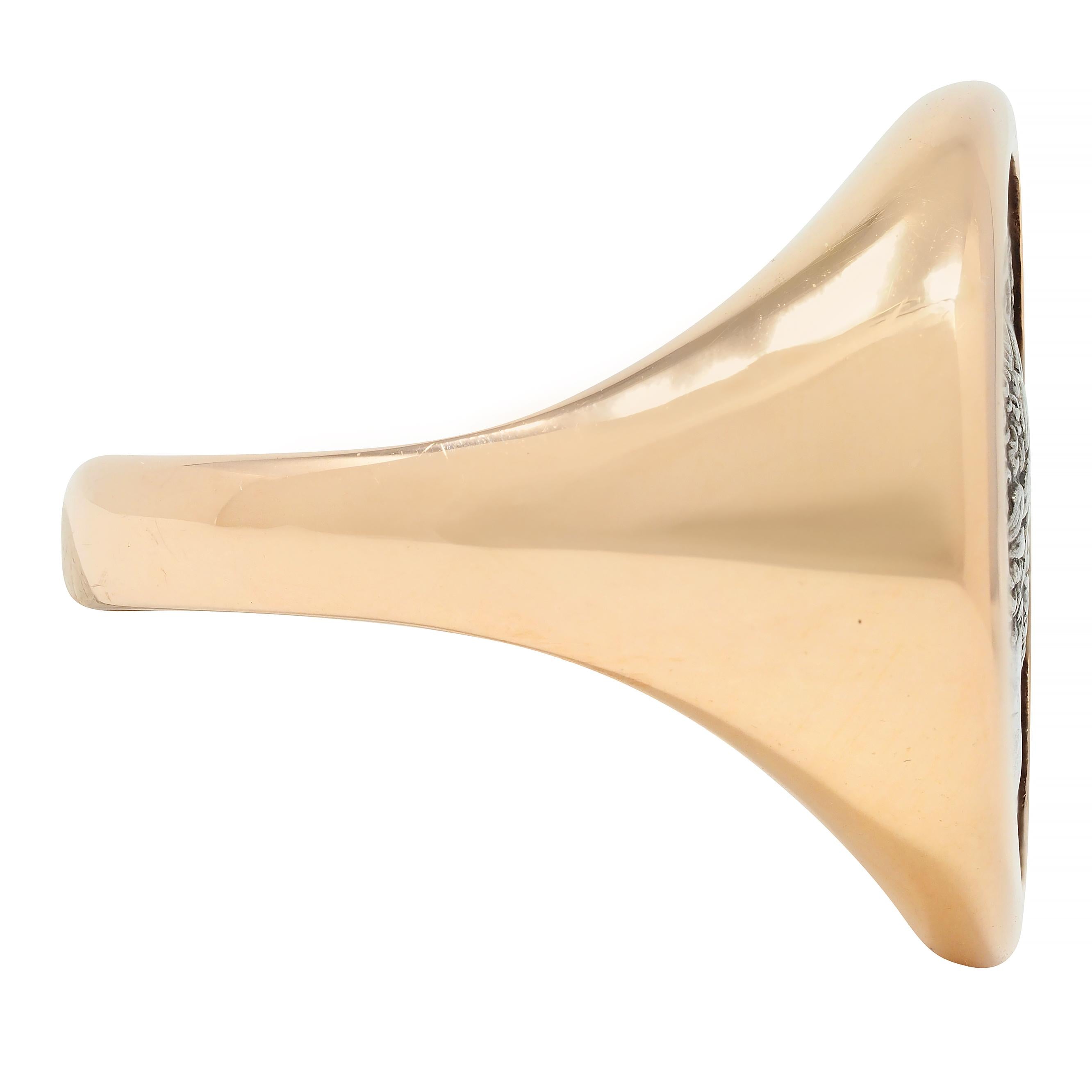 Bulgari Ancient Coin 18 Karat Rose Gold Monete Signet Ring