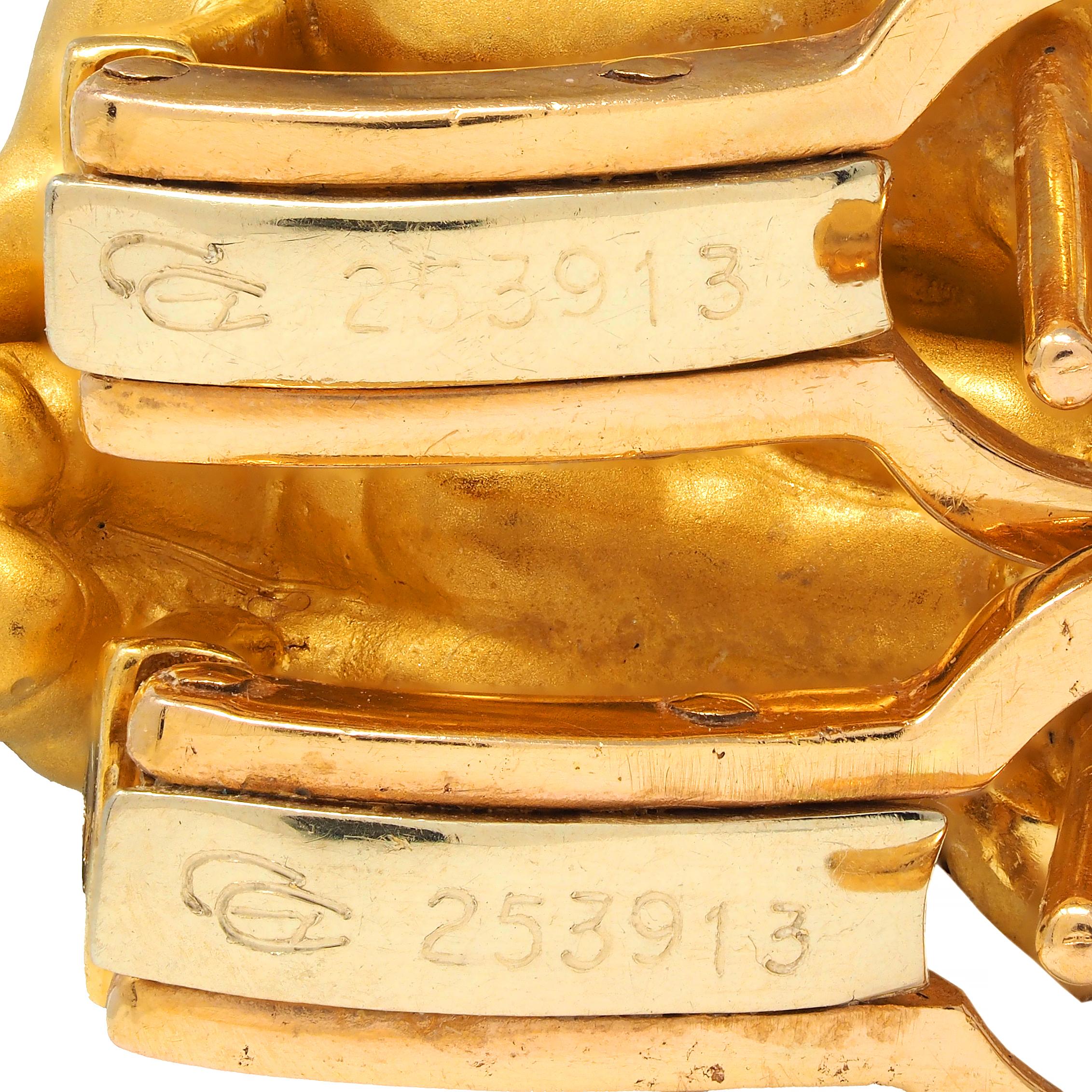 Carrera Y Carrera Diamond 18 Karat Yellow Gold Cherub Angel Earrings