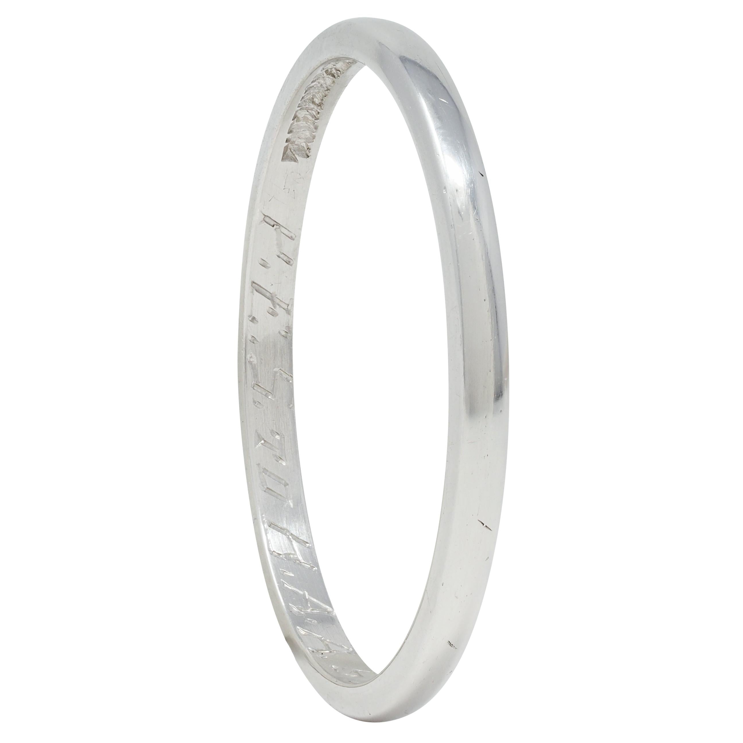 Tiffany & Co. 1923 Art Deco Platinum Antique Wedding Band Ring