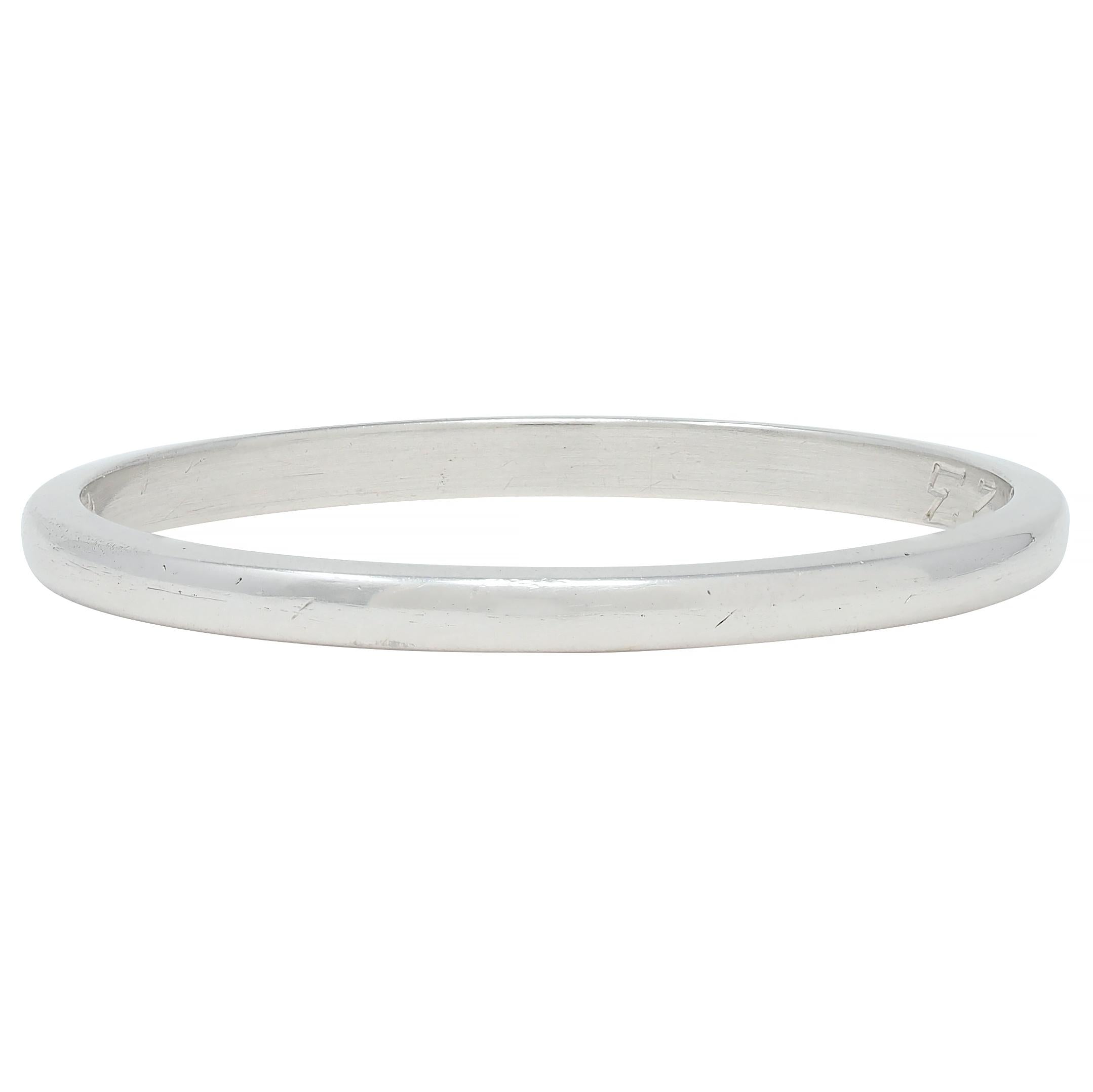 Tiffany & Co. 1923 Art Deco Platinum Antique Wedding Band Ring