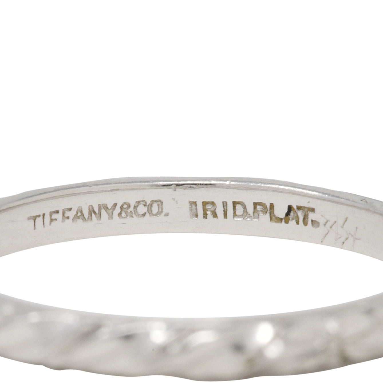 Tiffany & Co. Art Deco Platinum Orange Blossom Band Vintage Stacking Ring Wilson's Estate Jewelry