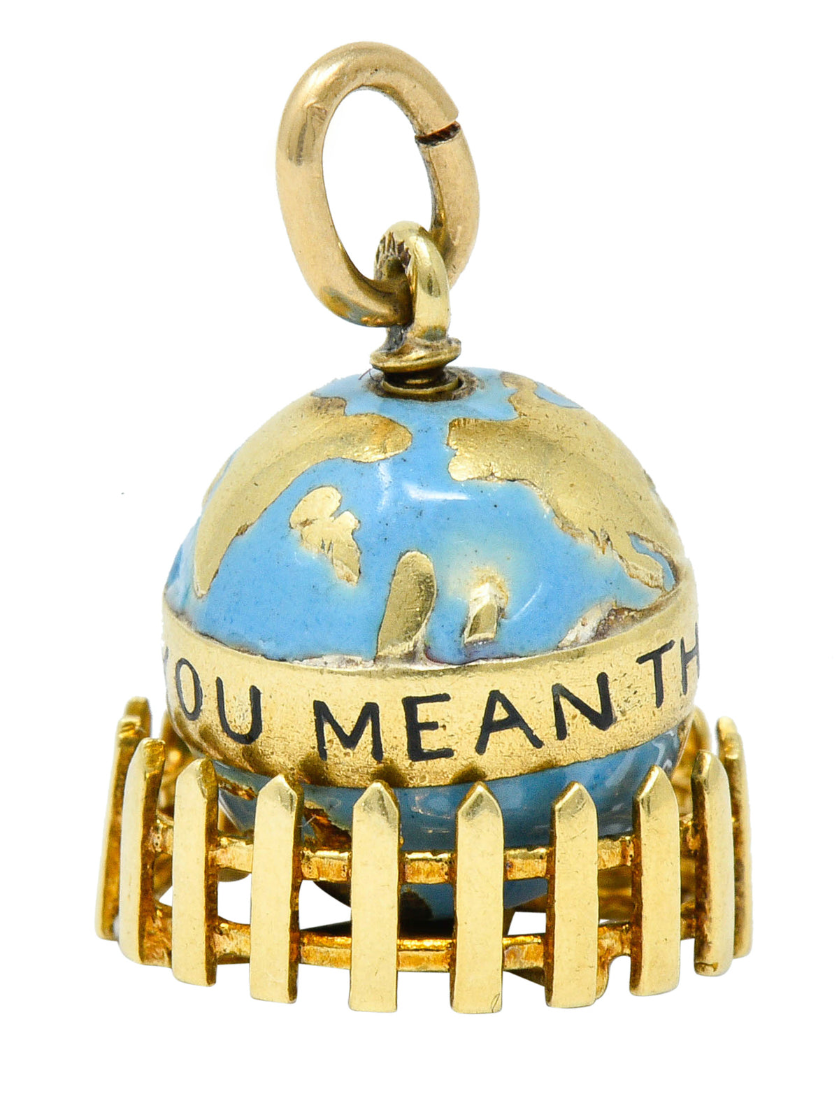 Sloan & Co. Retro 14 Karat Gold Globe Charmcharm - Wilson's Estate Jewelry