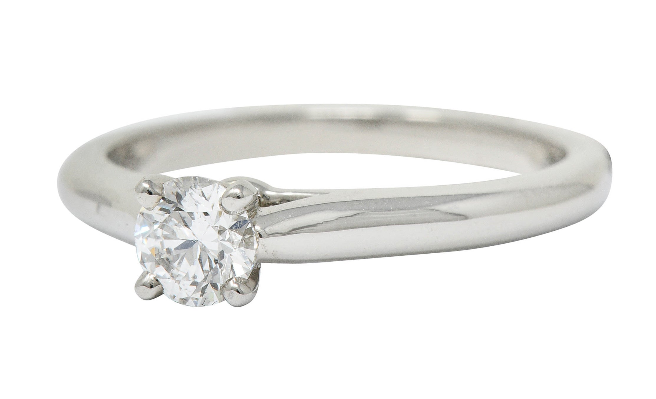 Cartier 0.31 CTW Platinum Cathedral Solitaire Engagement RingRing - Wilson's Estate Jewelry