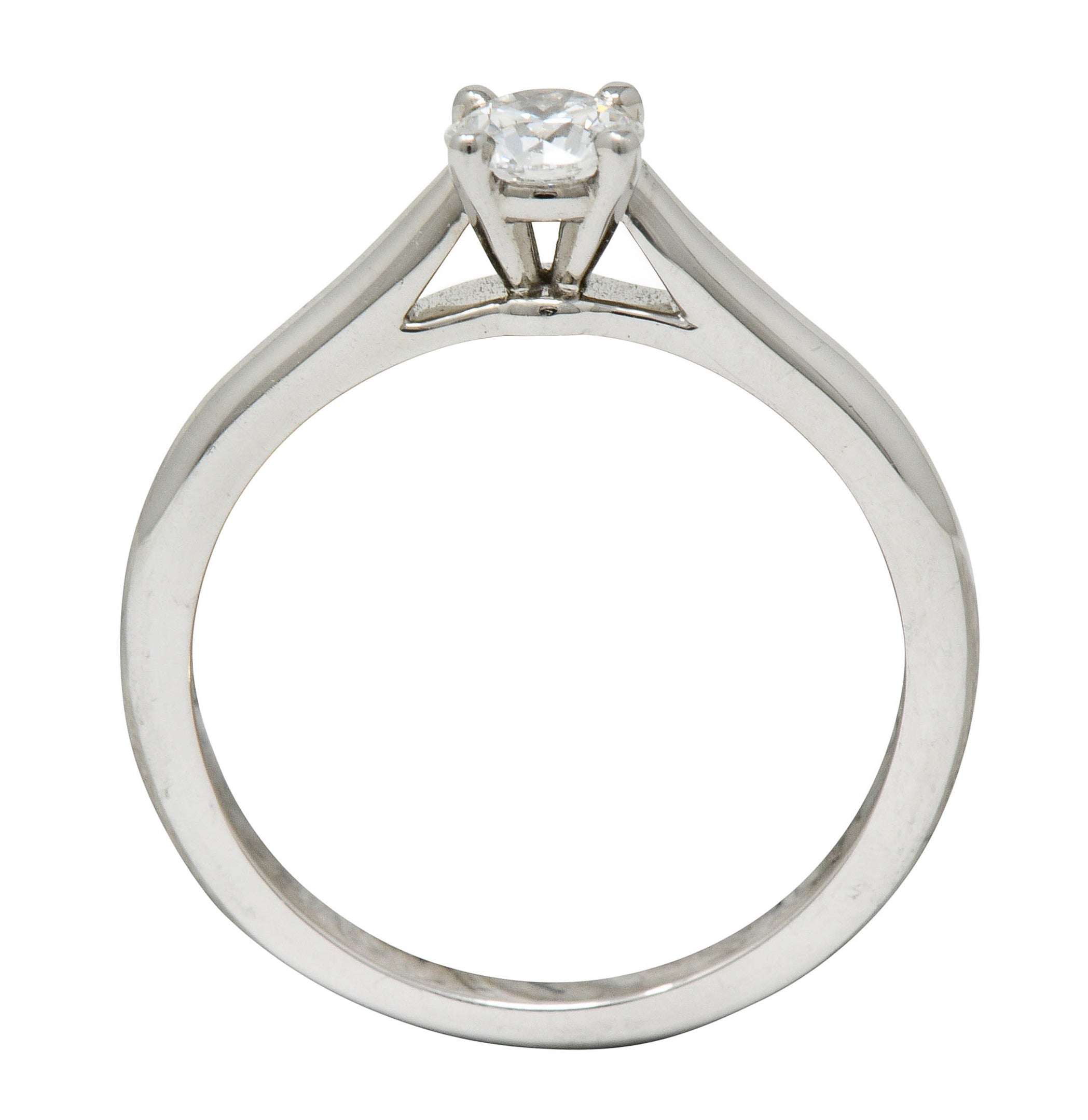 Cartier 0.31 CTW Platinum Cathedral Solitaire Engagement RingRing - Wilson's Estate Jewelry