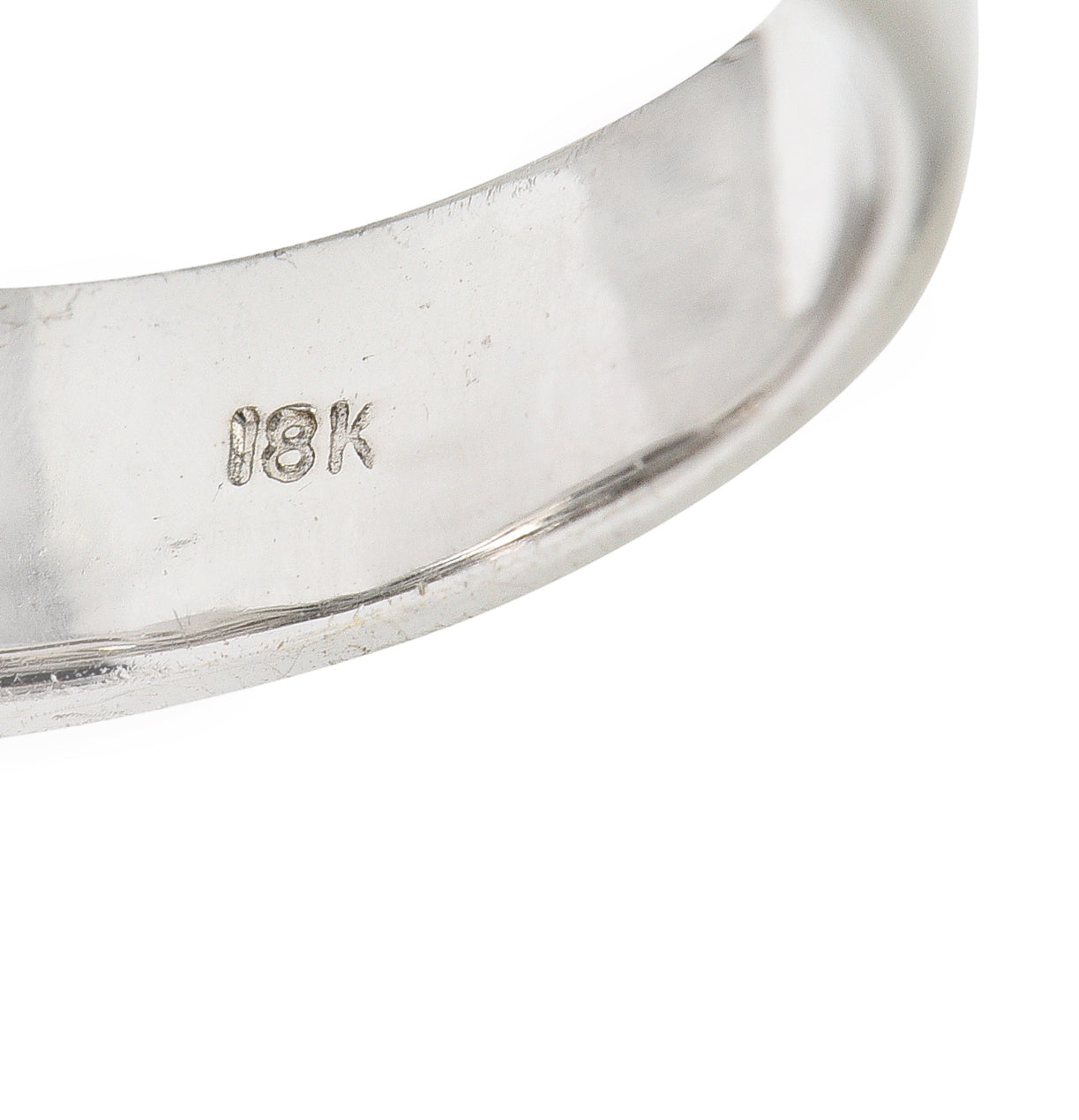 Contemporary 3.50 CTW Pave Diamond 18 Karat White Gold Band Ring Wilson's Estate Jewelry