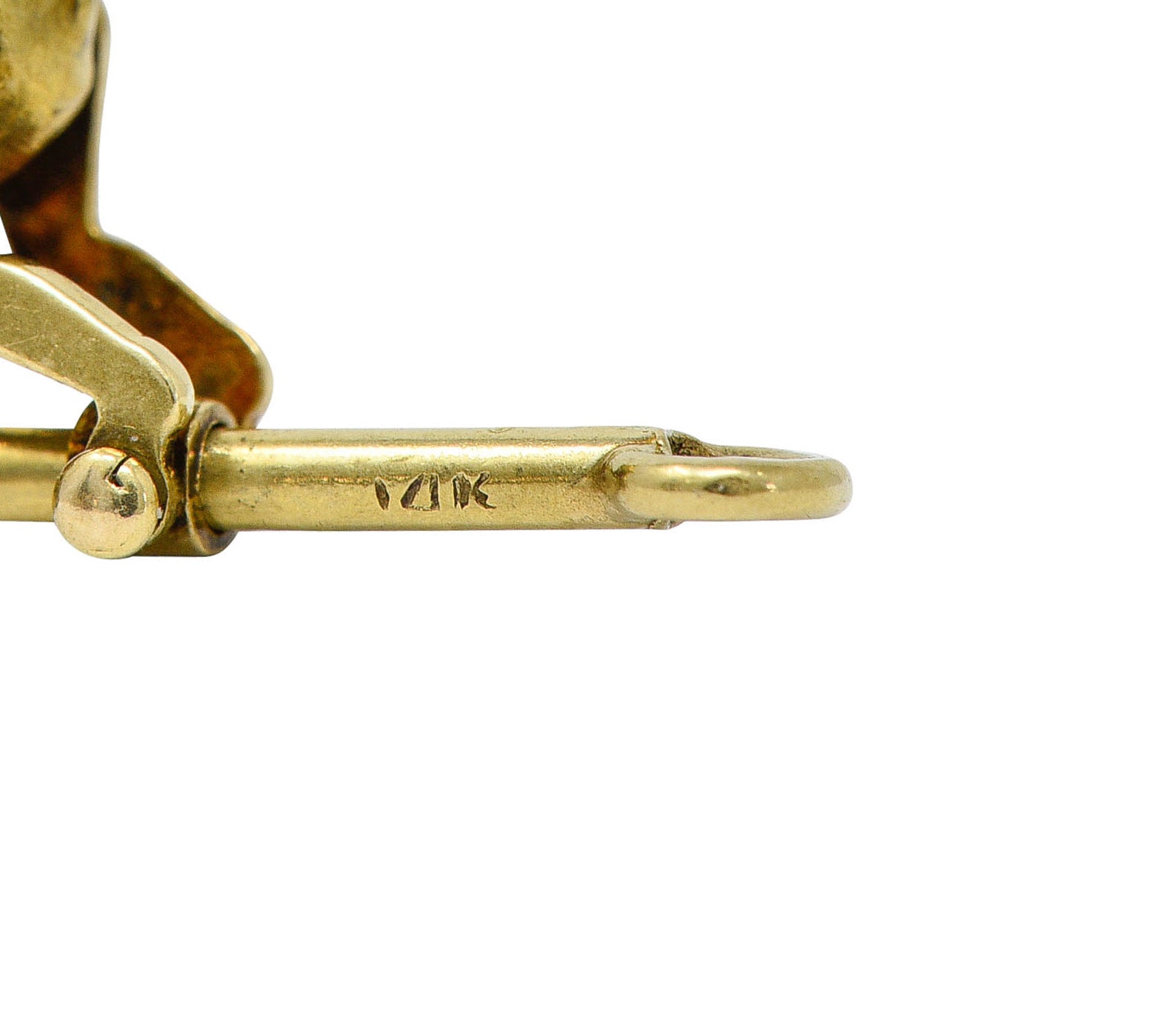1940's Retro Enamel 14 Karat Gold Articulated Circus Monkey Charmcharm - Wilson's Estate Jewelry