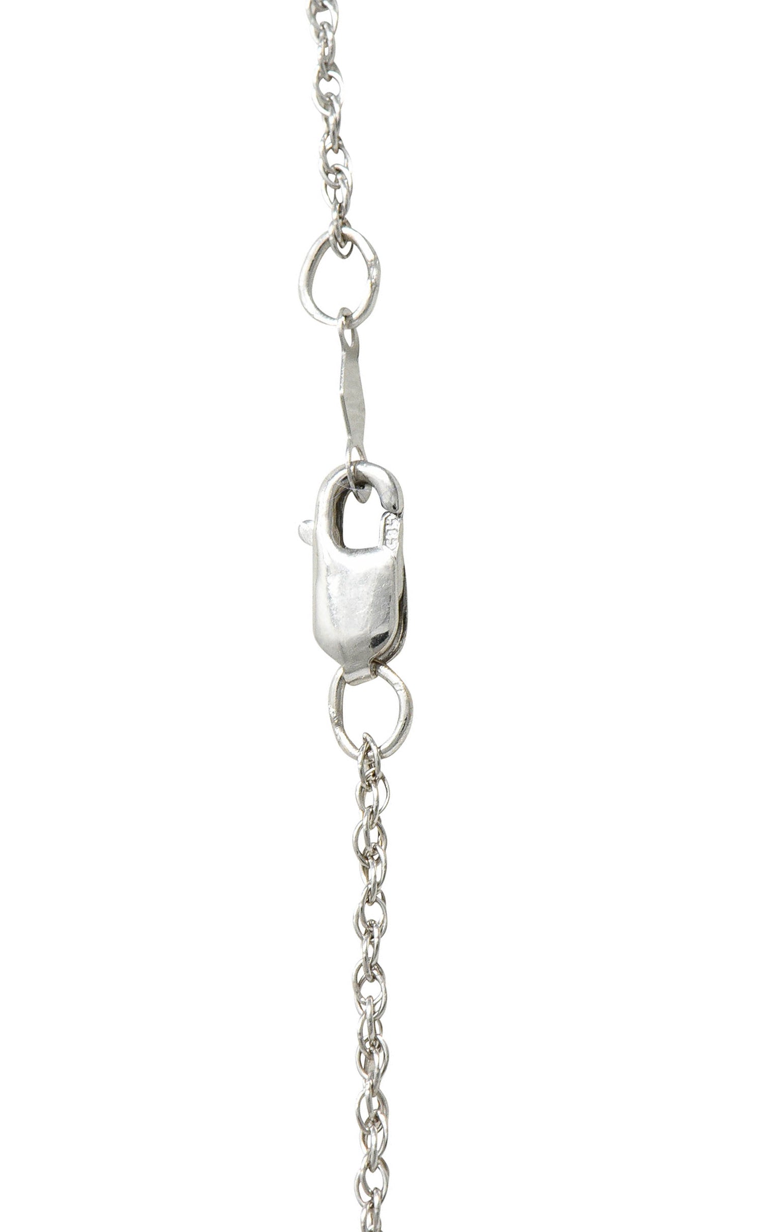 Checkerboard Cut Amethyst Diamond 18 Karat Gold Pendant NecklaceNecklace - Wilson's Estate Jewelry