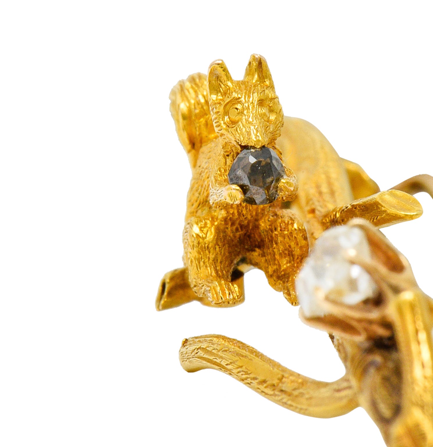 Victorian Old Mine Diamond 18 Karat Gold Squirrel BroochBrooch - Wilson's Estate Jewelry