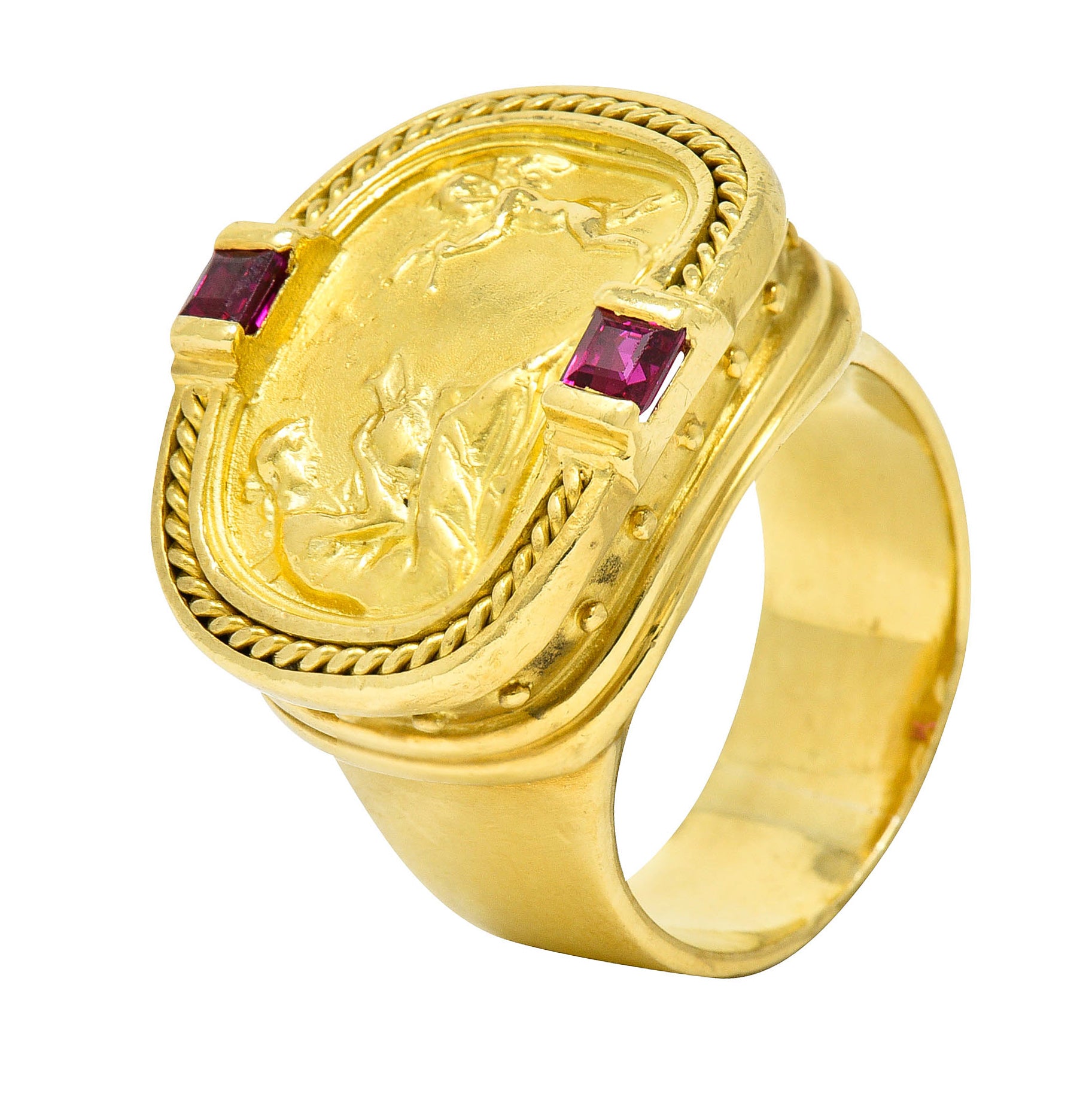 SeidenGang Ruby 18 Karat Yellow Gold Cupid Venus Classic RingRing - Wilson's Estate Jewelry
