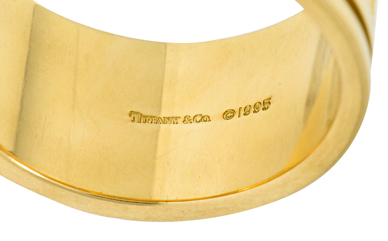 1995 Tiffany & Co. 18 Karat Gold Unisex 12MM Atlas Band RingRing - Wilson's Estate Jewelry