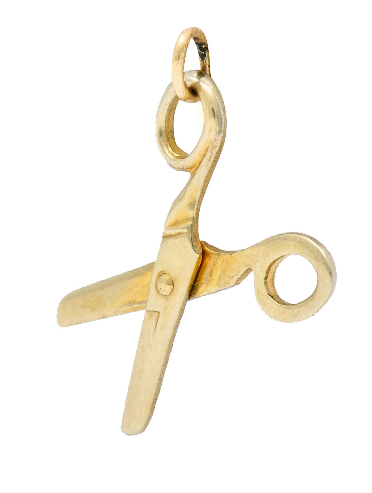 1940's Retro 10 Karat Gold Scissor Charmcharm - Wilson's Estate Jewelry