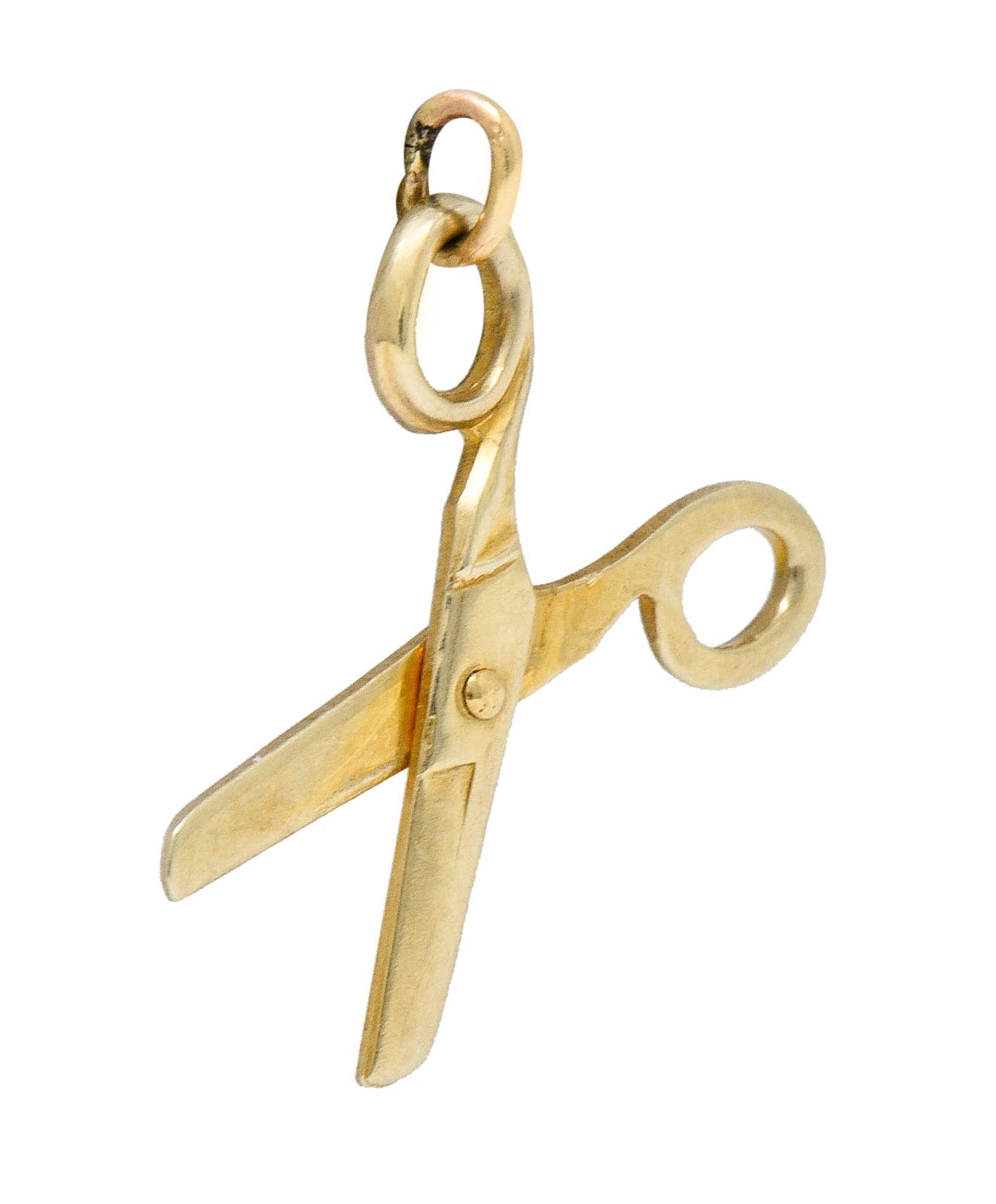 1940's Retro 10 Karat Gold Scissor Charmcharm - Wilson's Estate Jewelry