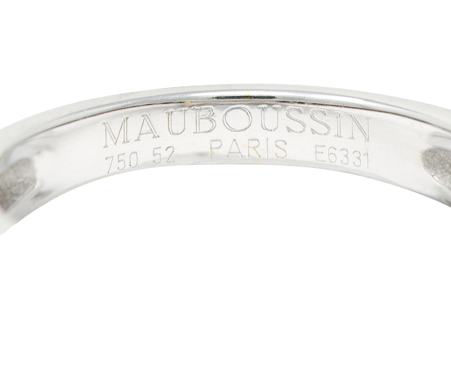 Mauboussin Paris Sapphire Diamond 18 Karat White Gold Alessandra Band RingRing - Wilson's Estate Jewelry