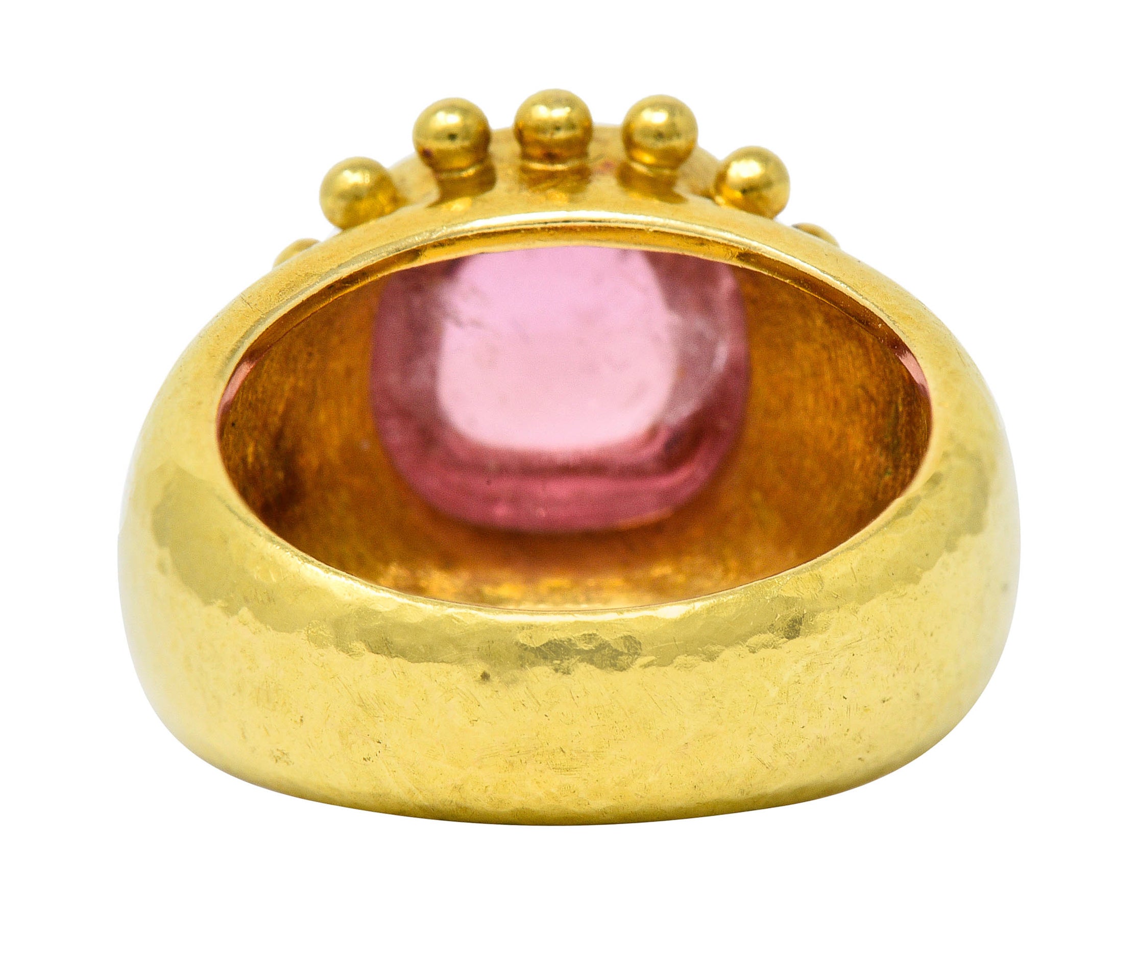 Elizabeth Locke Pink Tourmaline 18 Karat Gold Gemstone RingRing - Wilson's Estate Jewelry