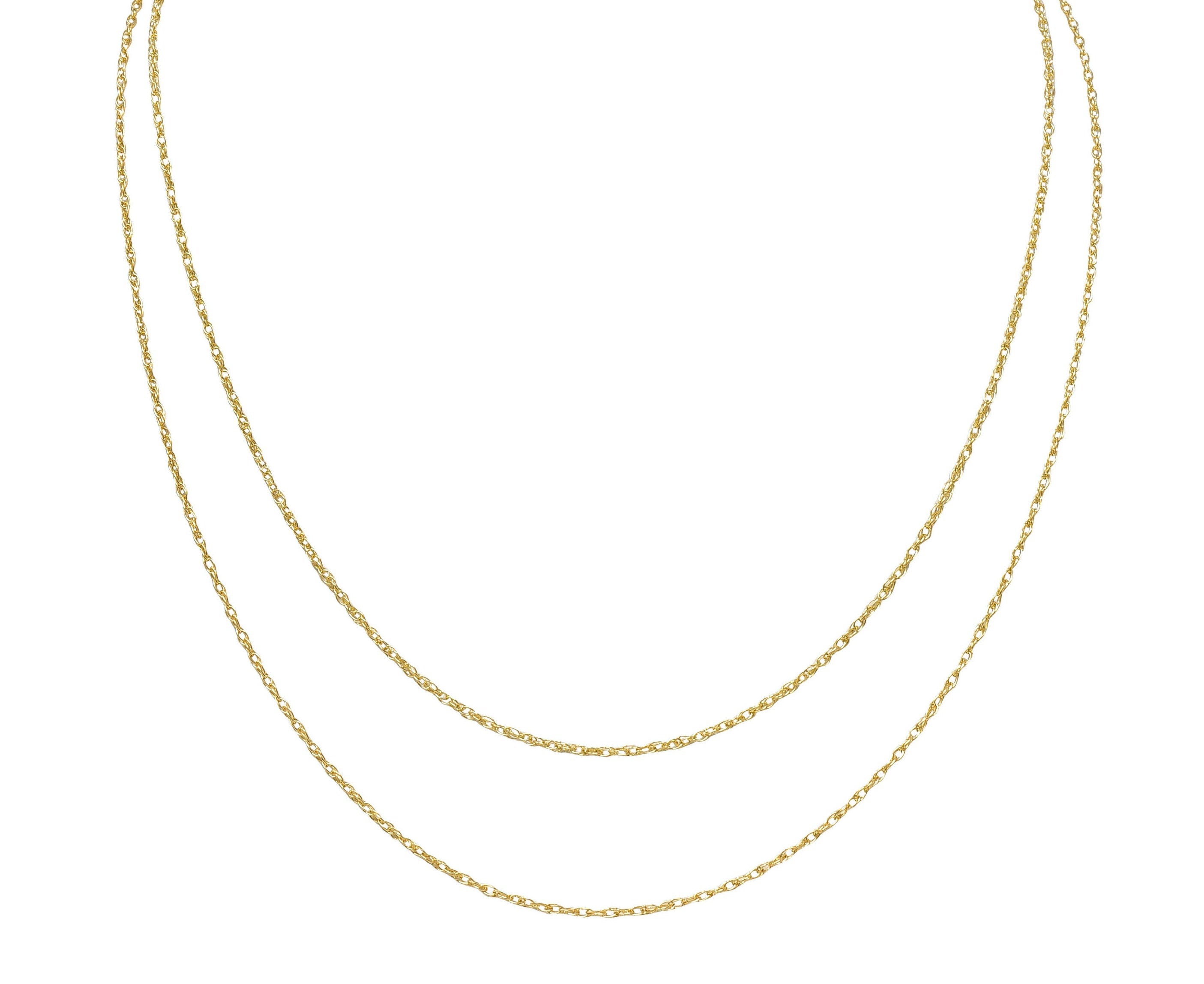 Contemporary 14 Karat Gold Spiga Rope Chain NecklaceNecklace - Wilson's Estate Jewelry