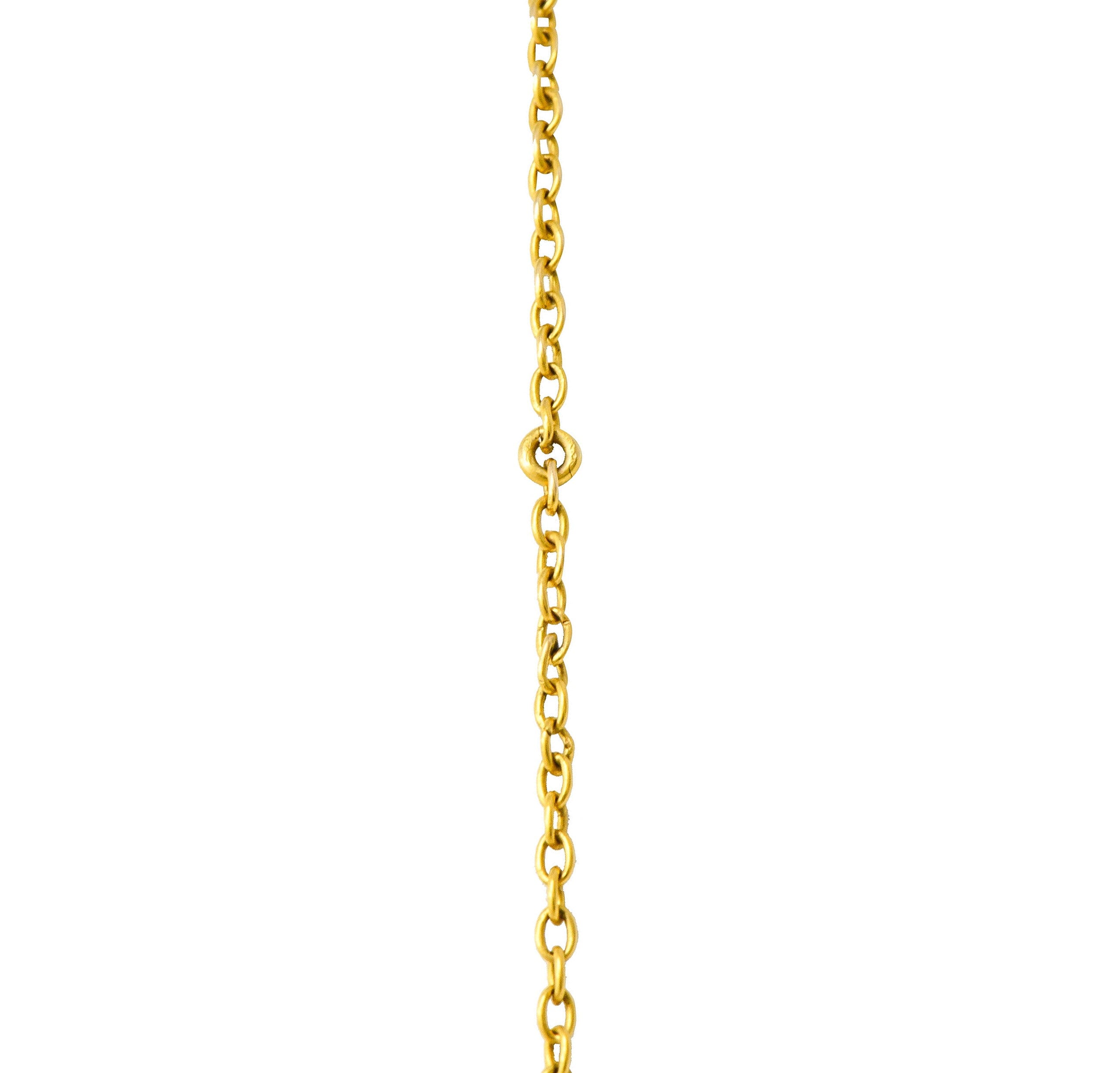 Art Nouveau Amethyst 14 Karat Gold Foliate Whiplash Swag NecklaceNecklace - Wilson's Estate Jewelry
