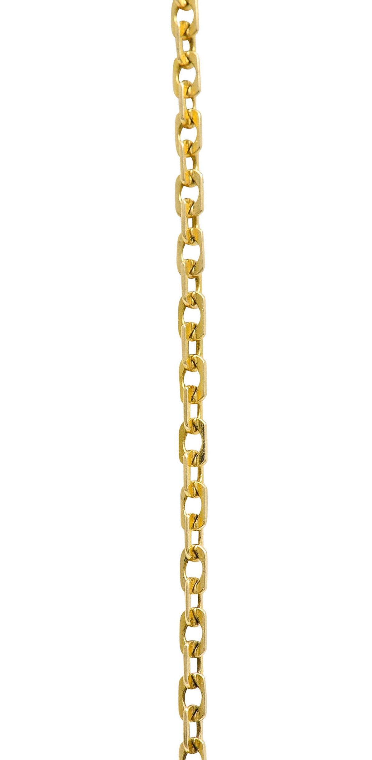 Vintage Turquoise 1.25 CTW Diamond 18 Karat Gold Drop Pendant NecklaceNecklace - Wilson's Estate Jewelry