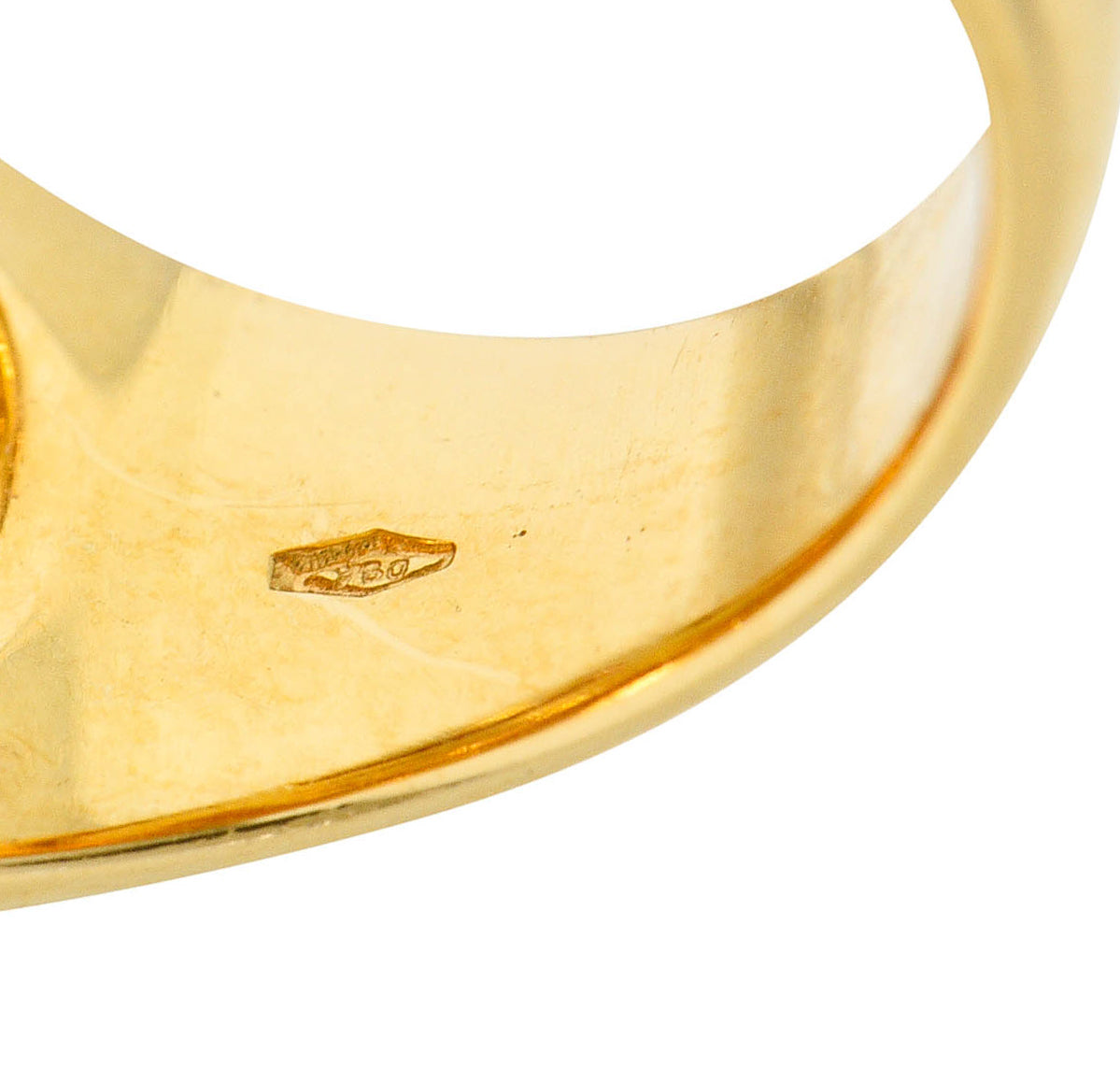 Bulgari 18 Karat Tri-Colored Gold Pyramide Band RingRing - Wilson's Estate Jewelry