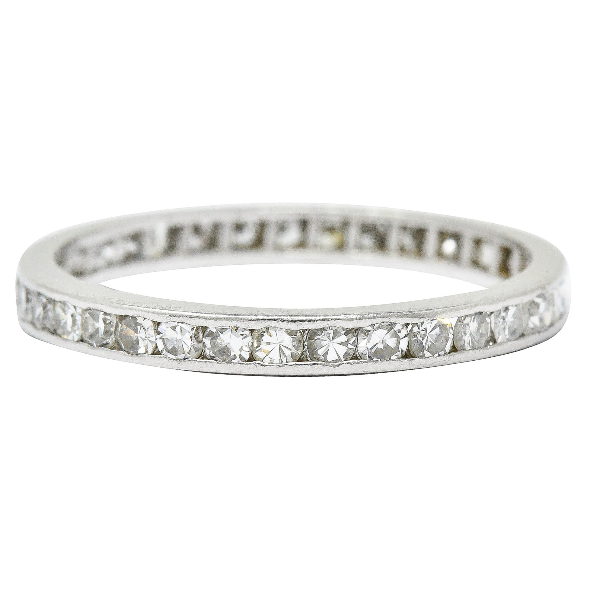 Art Deco 1.00 CTW Diamond Platinum Eternity Band RingRing - Wilson's Estate Jewelry