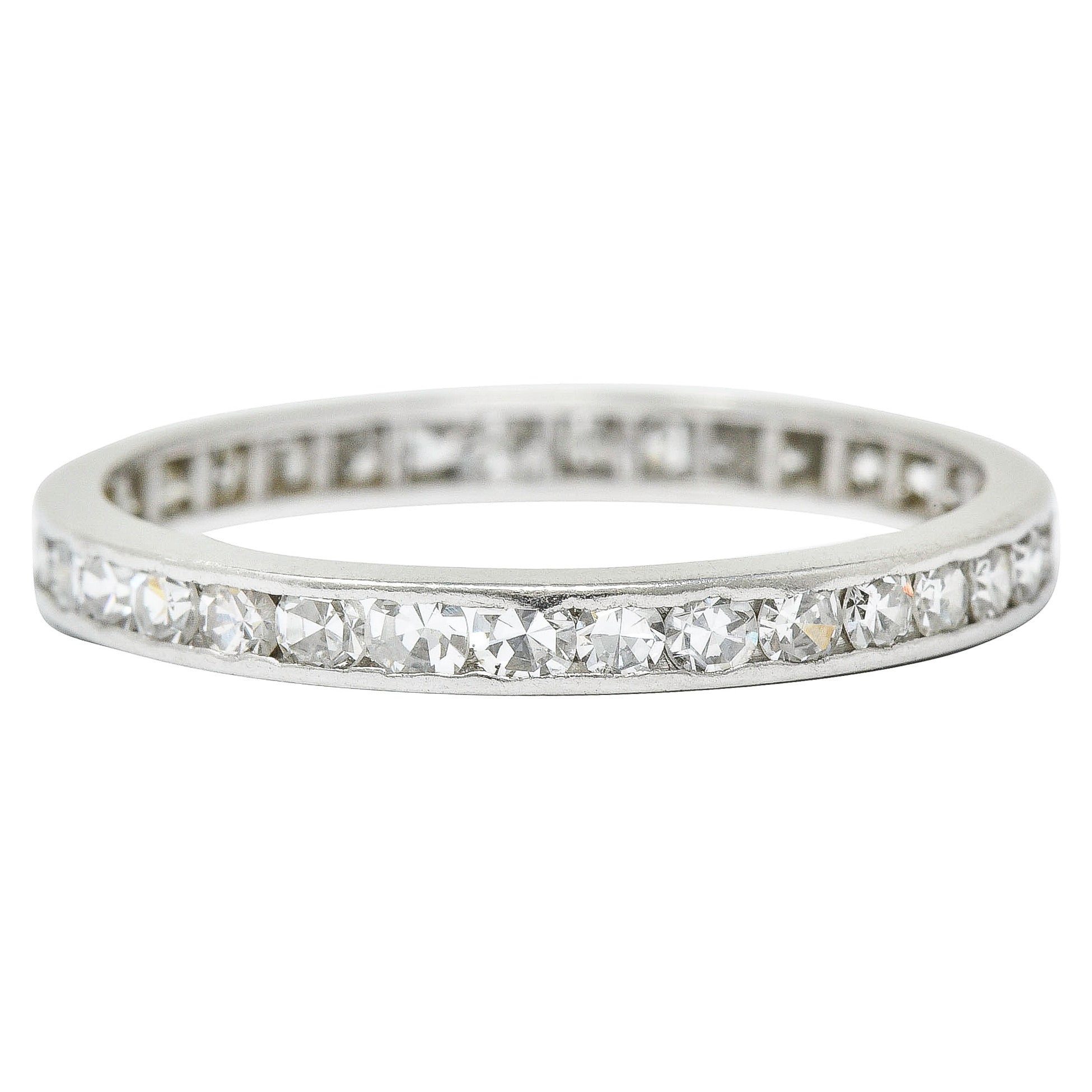 Art Deco 1.00 CTW Diamond Platinum Eternity Band RingRing - Wilson's Estate Jewelry