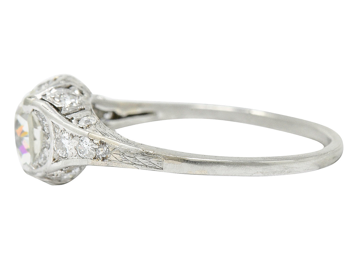 Art Deco 1.58 CTW Diamond Platinum Engagement RingRing - Wilson's Estate Jewelry