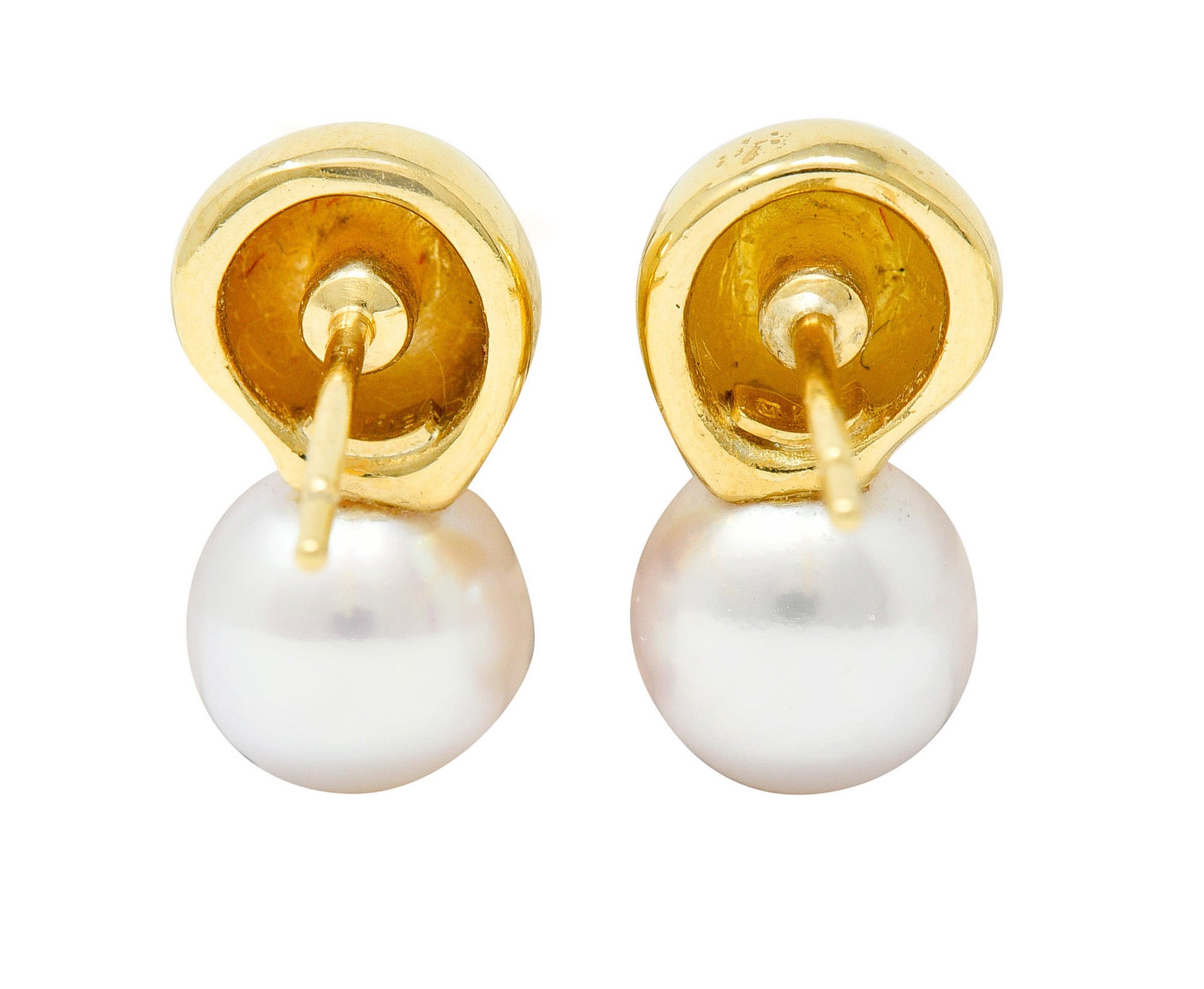 Mikimoto Vintage Cultured Pearl 18 Karat Gold Stud EarringsEarrings - Wilson's Estate Jewelry