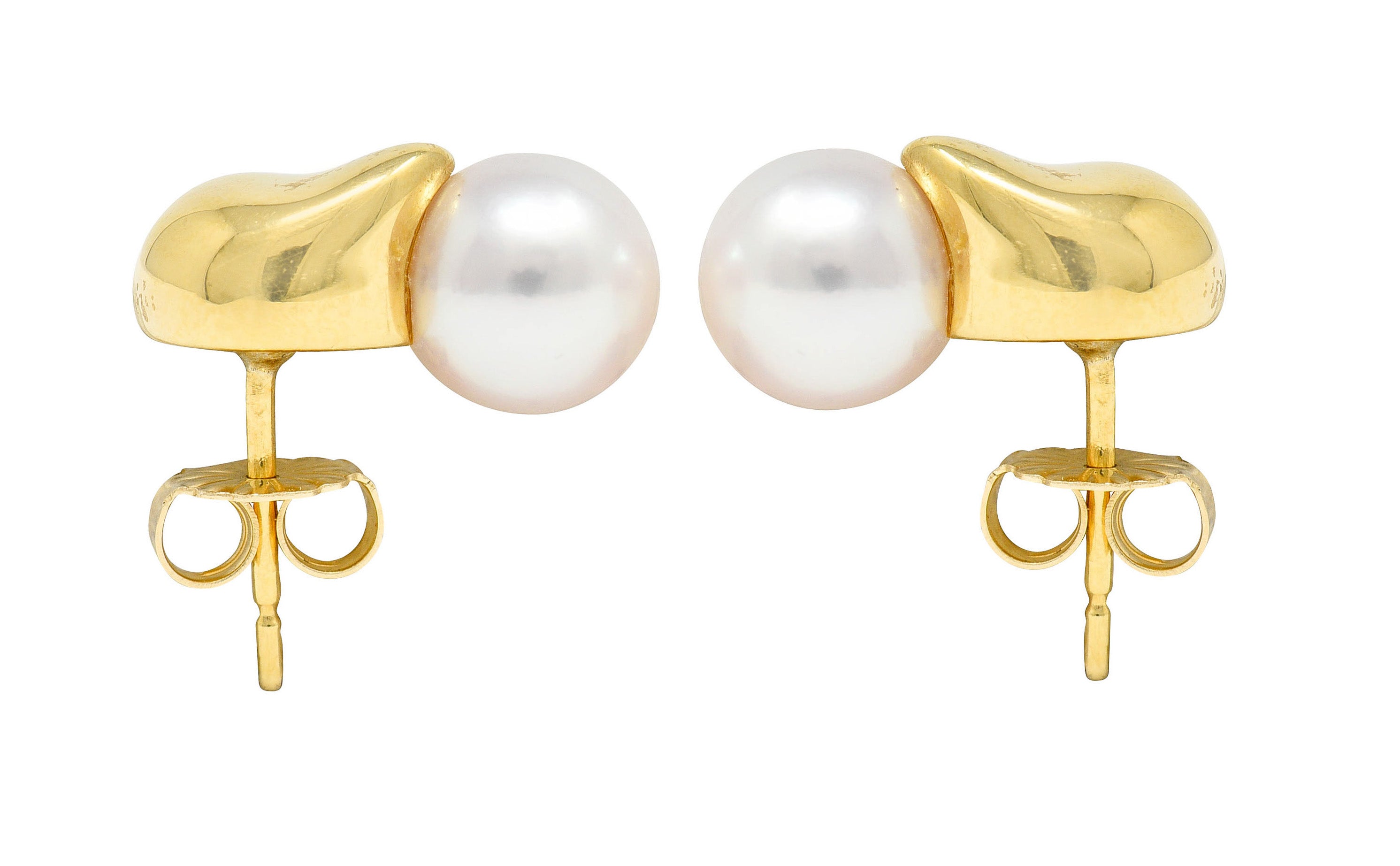 Mikimoto Vintage Cultured Pearl 18 Karat Gold Stud EarringsEarrings - Wilson's Estate Jewelry